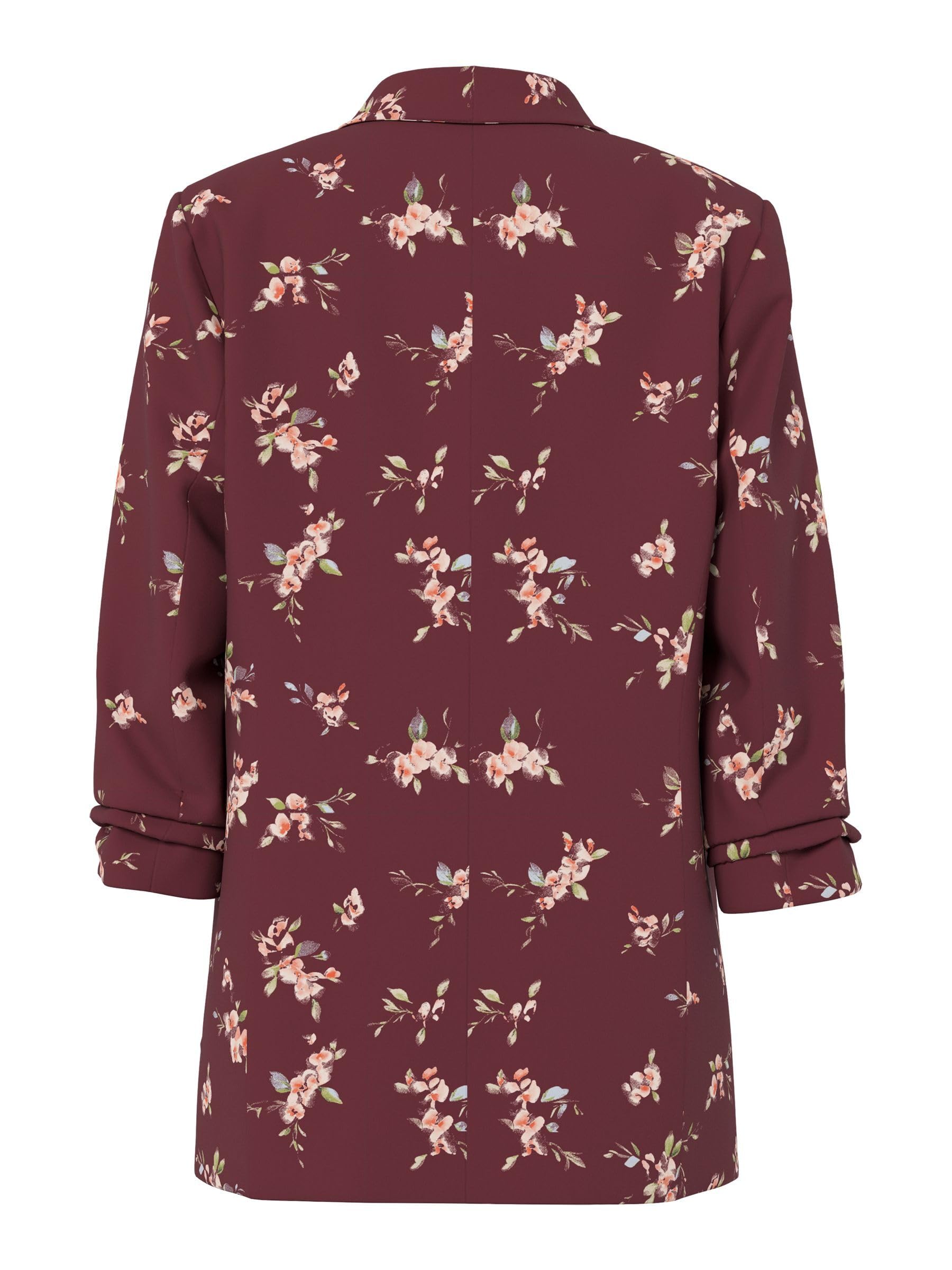 PIECES Pcbosella 3/4 Blazer z nadrukiem Noos Bc, Port Tawny, M