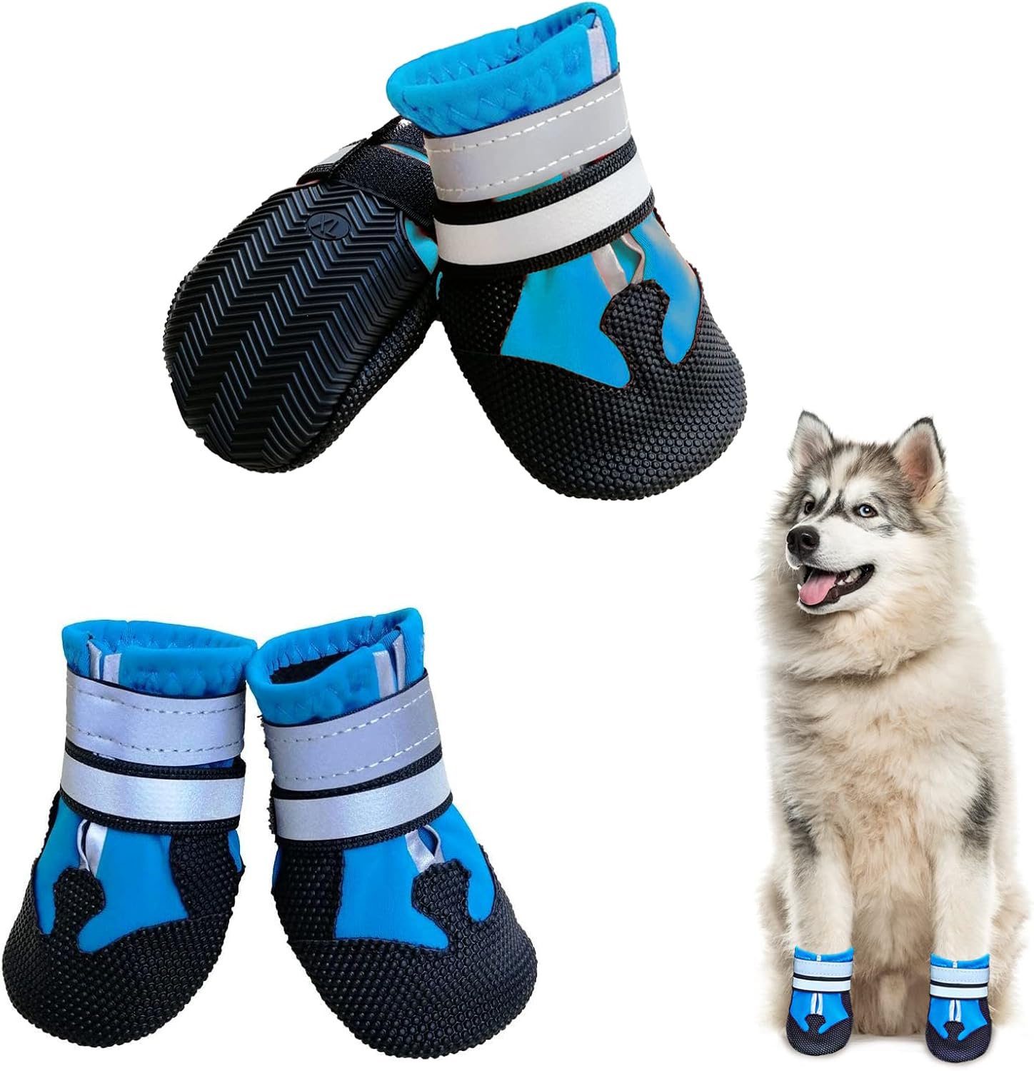 NeuWook Dog Shoes, Waterproof Dog Boots for Injured Paws, Set of 4 Non