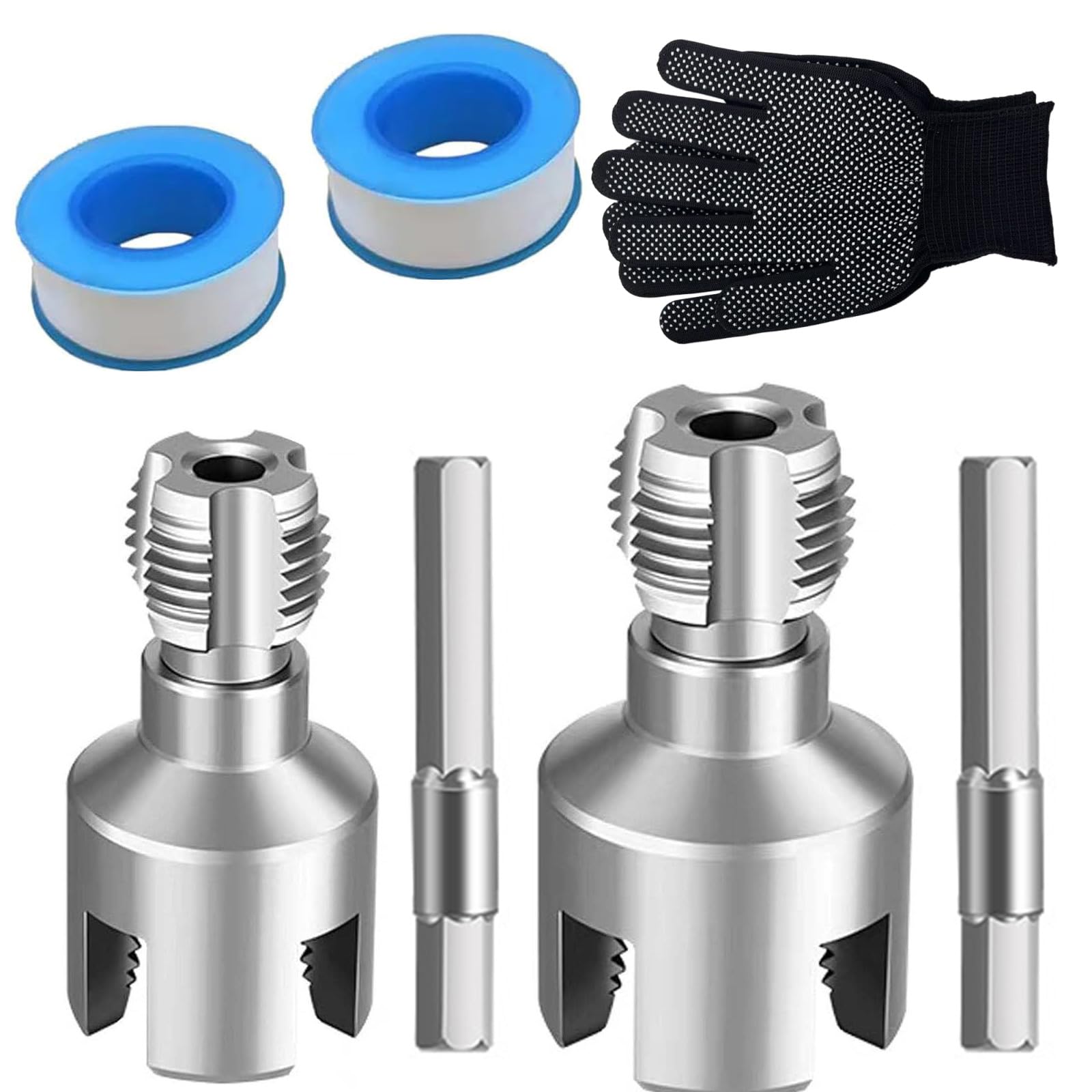 Random Copolymer Pipe Threader Set 4 Point 6Point for Professional Plumbers Includes PTFE Tape and Work Gloves Plumbing Threader Set with PTFE Tape
