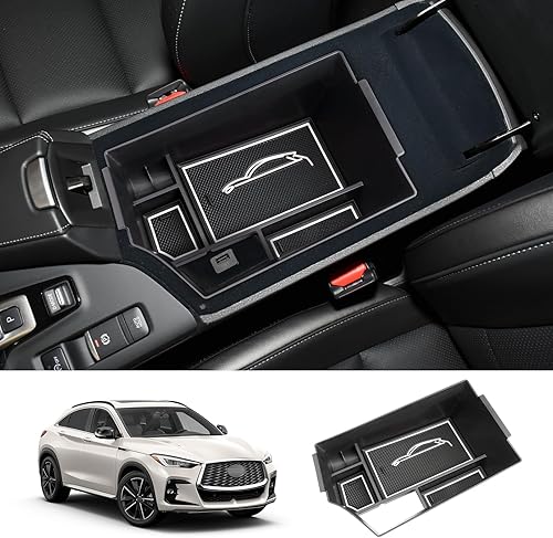 LUWU 2023 2024 Infiniti QX50 QX55 Organizador de consola central, caja de reposabrazos, organizador de reposabrazos 2018-2024 QX50 Bandeja de disponible en Yaxa Peru