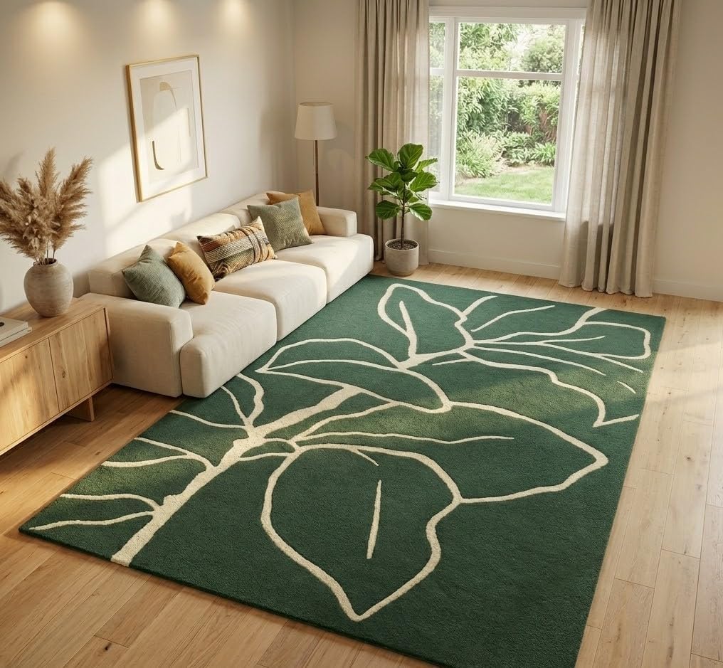 Leafline Hand Tufted New Zealand Wool Rug Wool Rug