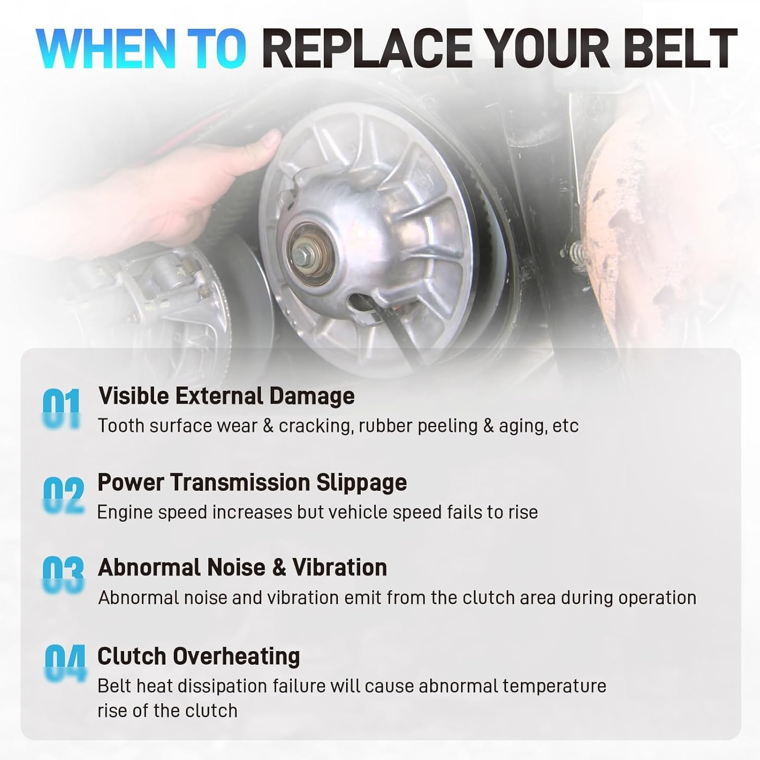 CVT Drive Belt Compatible with Polaris Ranger 500 2017-2022, Ranger 570 2014-2025, ETX 2015-2016, Crew 570 2014-2025, ACE 500 570 2016-2017, M1400 2015-2016, Sportsman ACE 570 2015 Replace# 3211169
