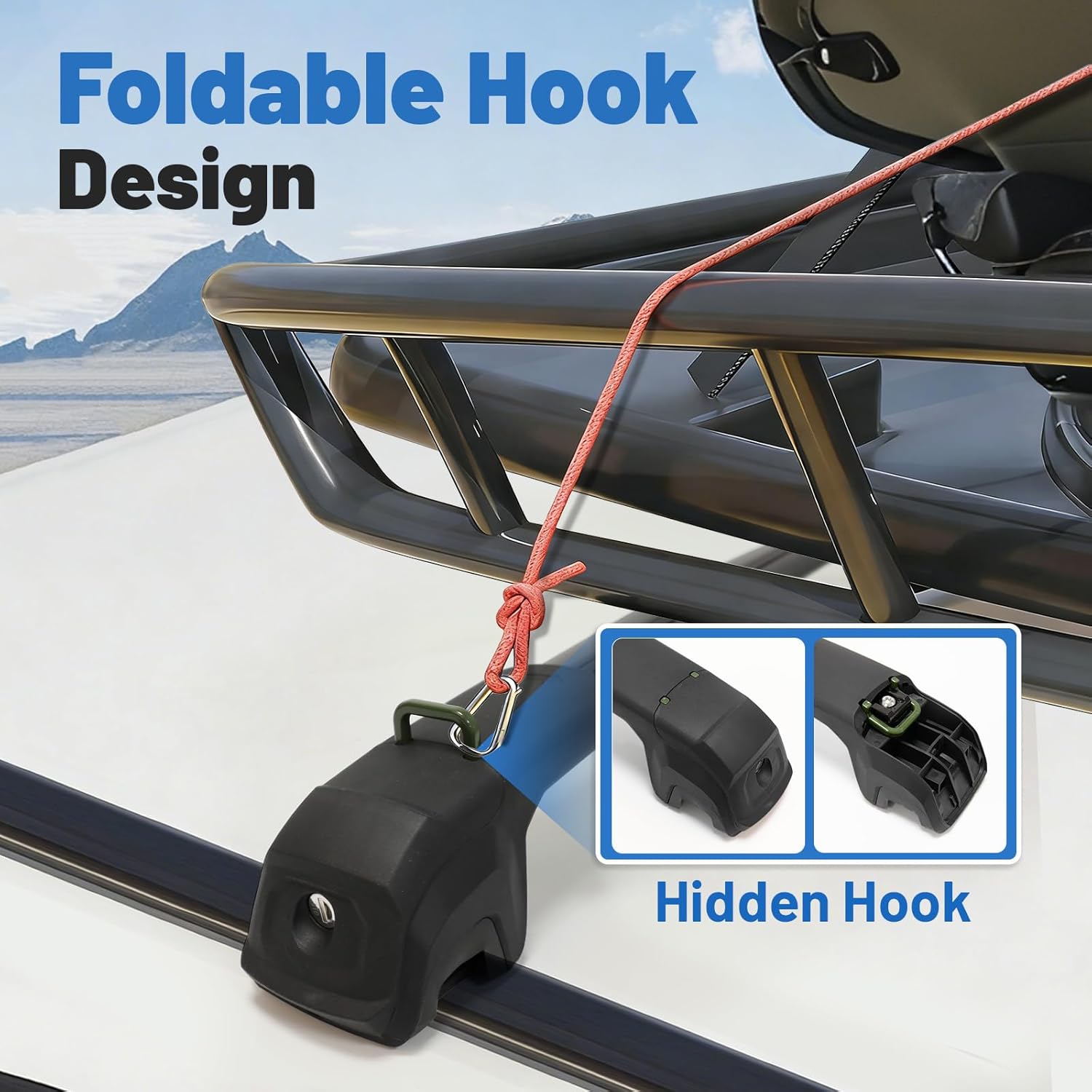 Roof Rack Cross Bars Compatible with Subaru Forester 2014-2026, 300 LBS Anti-Theft Lockable Roof Rack Cross Bars with Folding Hooks, Aluminum Cargo Racks for Kayak, Luggage, Bike, Snowboard