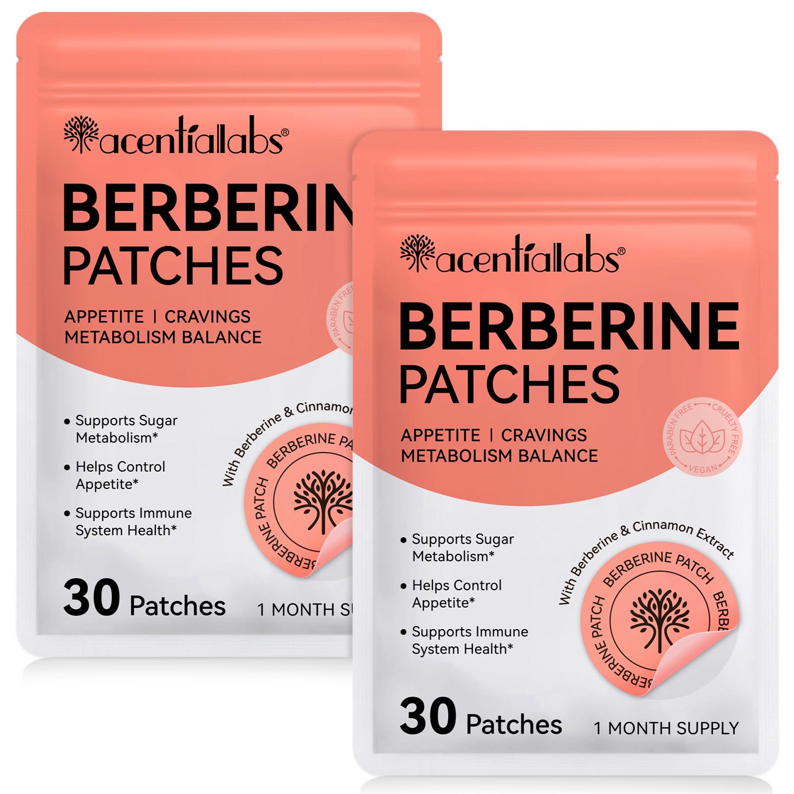 Patches De Ber-beriine Pour L'Équilibre Métabolique, Soutien À La Forme Saine, Autocollants D'Aide Au Métabolisme De Soutien Pour La Peau Du Ventre Toute La Peau | 2 X 30Pcs Par Paquet