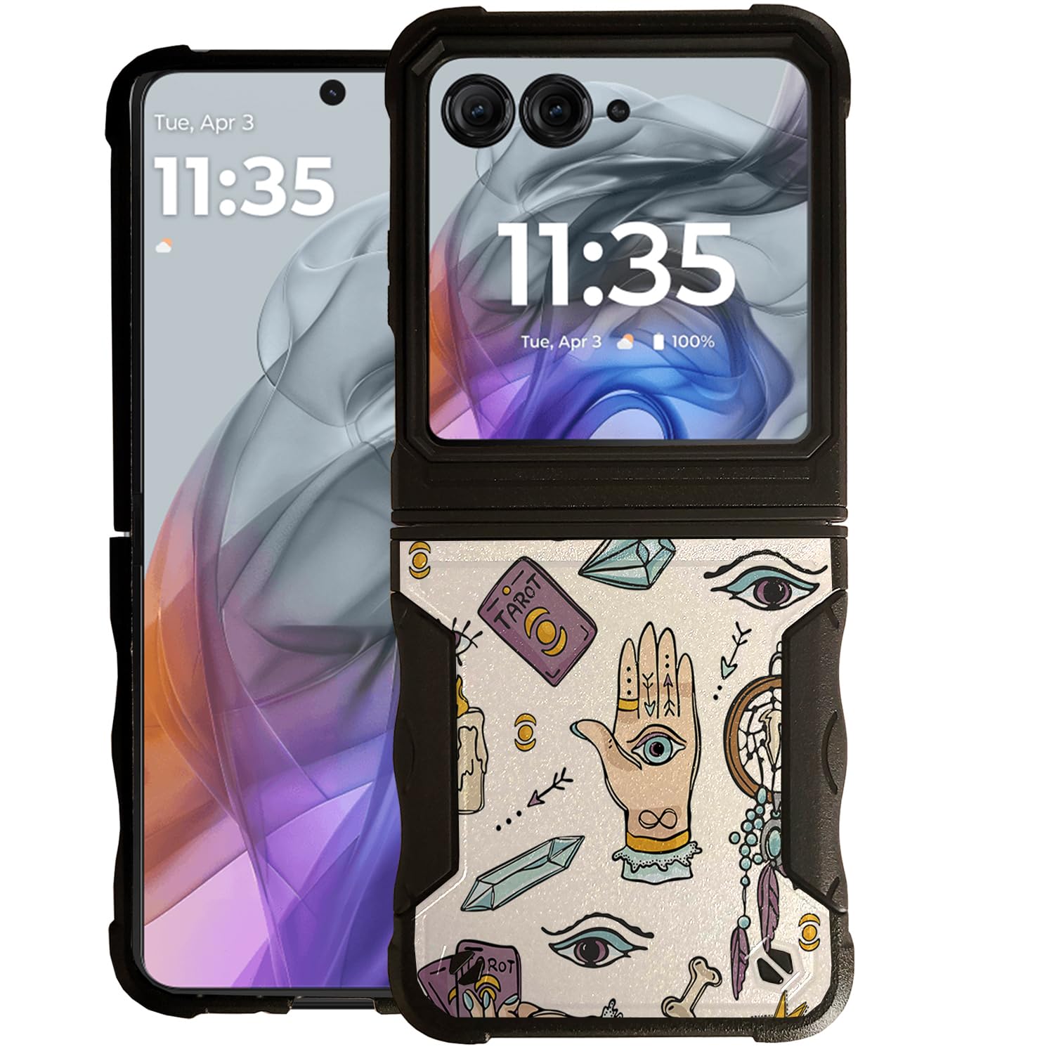 CasesOnDeck GripArmor Shield Cool Two Piece Case Heavy Duty Cover: Compatible with Motorola Motorola RAZR (2024 ONLY) / Moto RAZR 2024 - Tarot