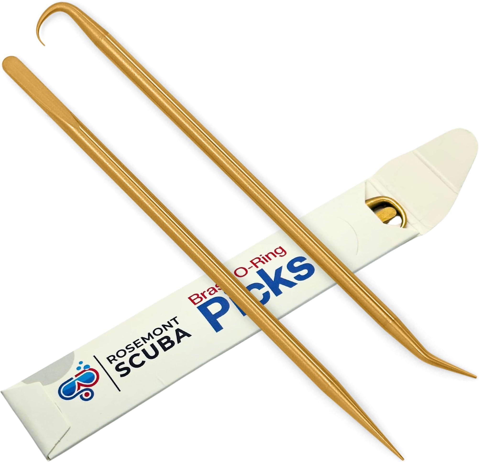 Premium Brass Pick Kit – 2 Picks with 4 Tip Styles | O-Ring and Seal Removal Tools for Scuba Diving, Automotive, and DIY Maintenance | Durable, Scratch-Free Design