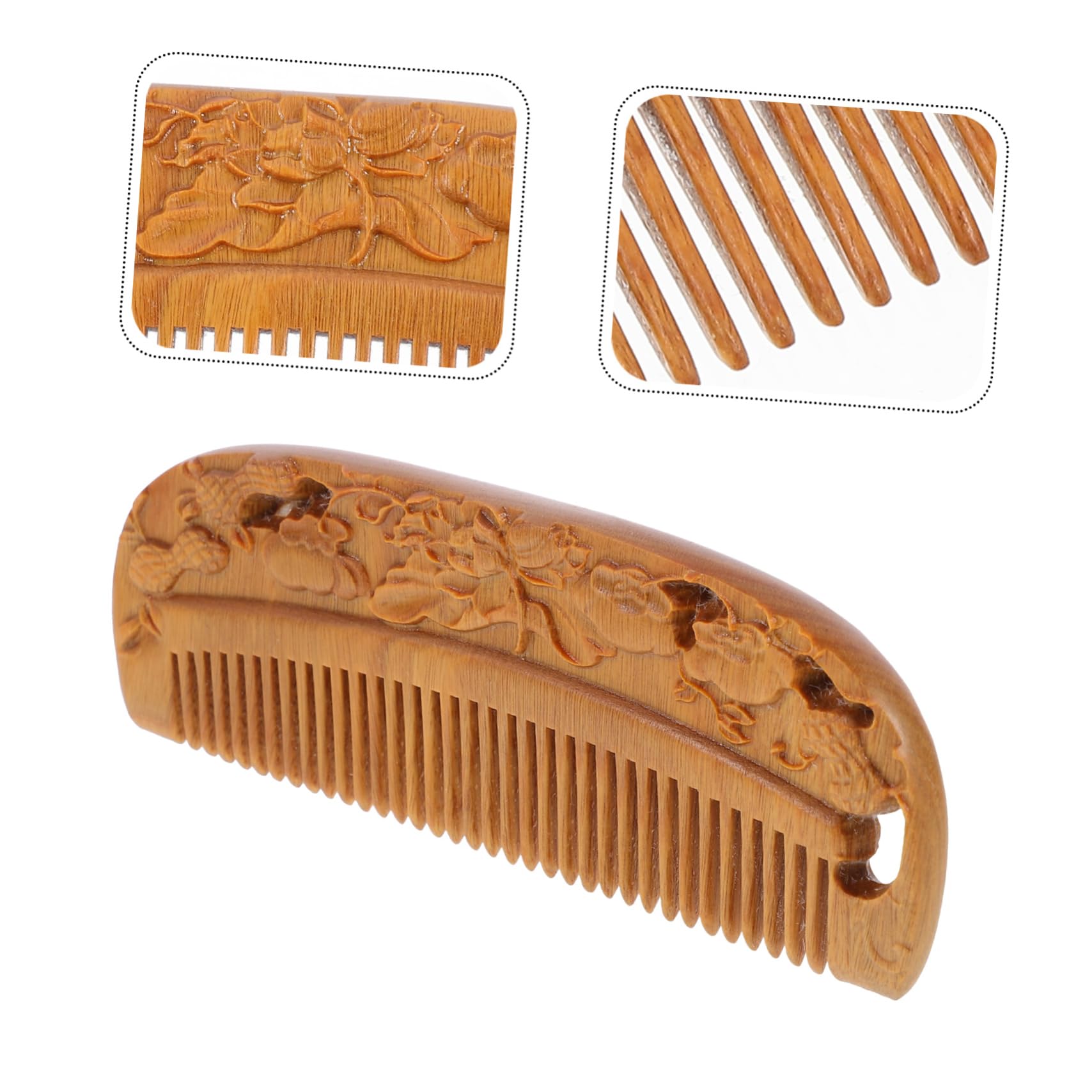FRCOLOR 3stücke Grobzinkiger Haarkamm Aus Hochwertigem Holz Antistatischer Friseur-haarkamm Für Dickes Lockiges Und Glattes Haar Zum Entwirren Und Frisieren Von Nassem Oder Trockenem