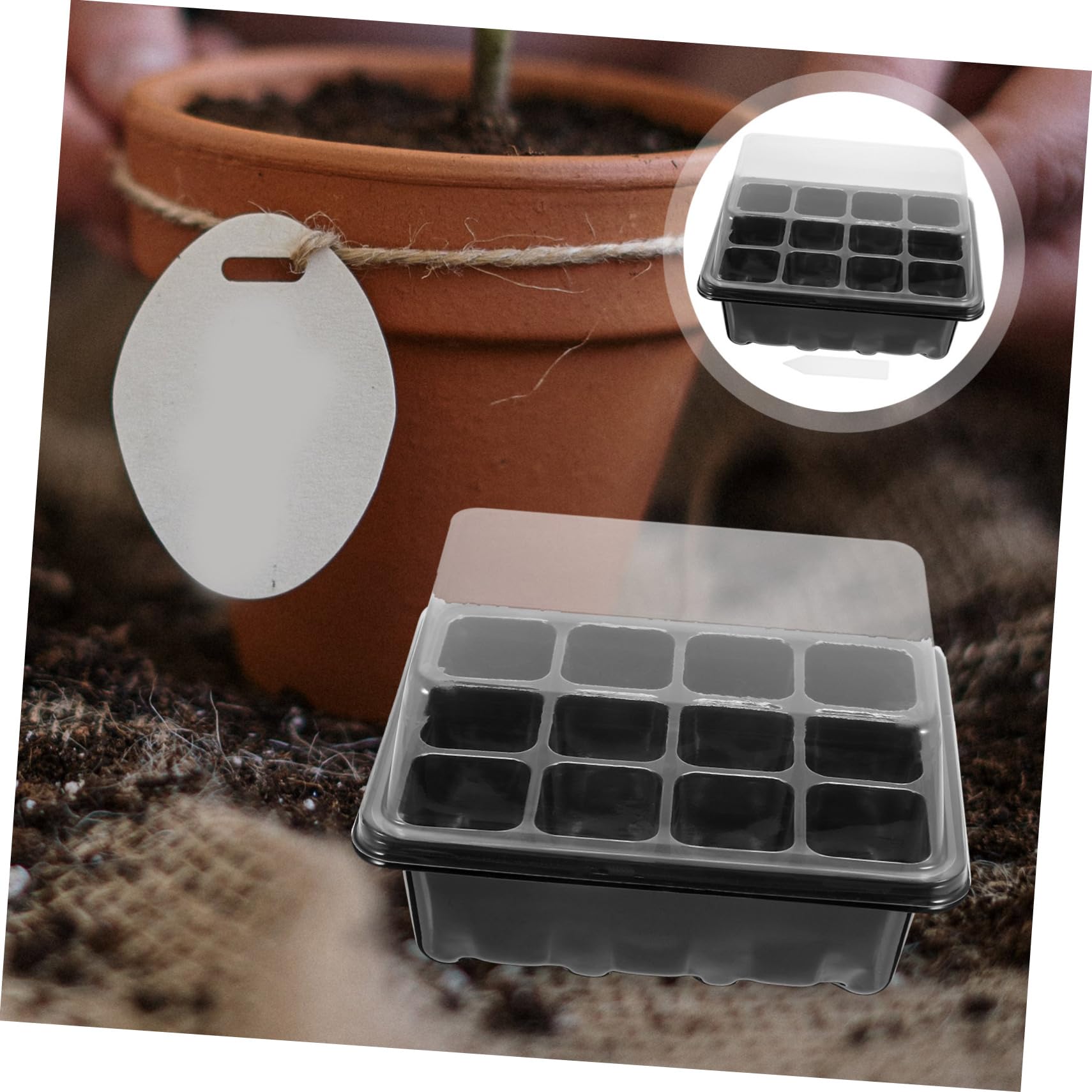 YARNOW 4 Juegos Caja De Plántulas Planta Semillas Kits De Cultivo De Micro Verduras Bandejas De Cultivo De Invernadero Bandeja De Siembra Bandeja De Maceta Bandeja De Germinación Inicio