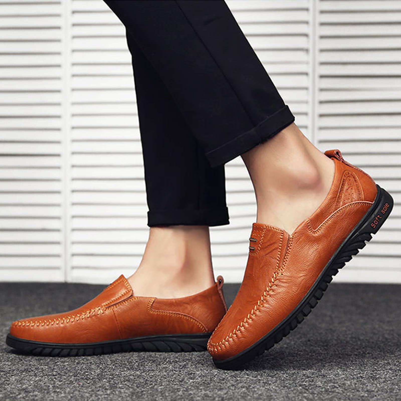 Chaussure Casual Homme Classiques Business,Chaussures Homme Ville Confortable,Chaussures en Cuir pour Homme,Confort Longue DuréE,Convient Aux Occasions Formelles