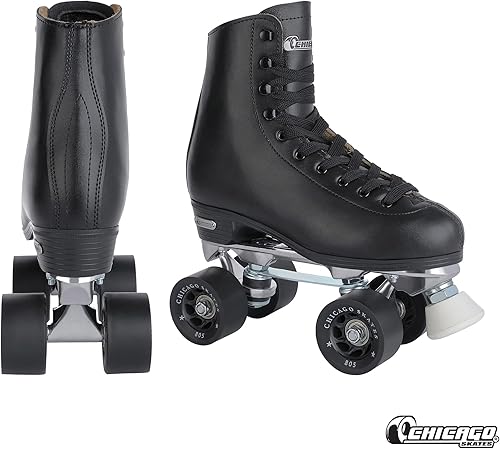 Miniatura 2 de Chicago Quad Roller Skates for Women & Men – Durable, Top Performance Indoor/Outdoor Use or Roller Derby - Classic Deluxe Leather High-Top Boots