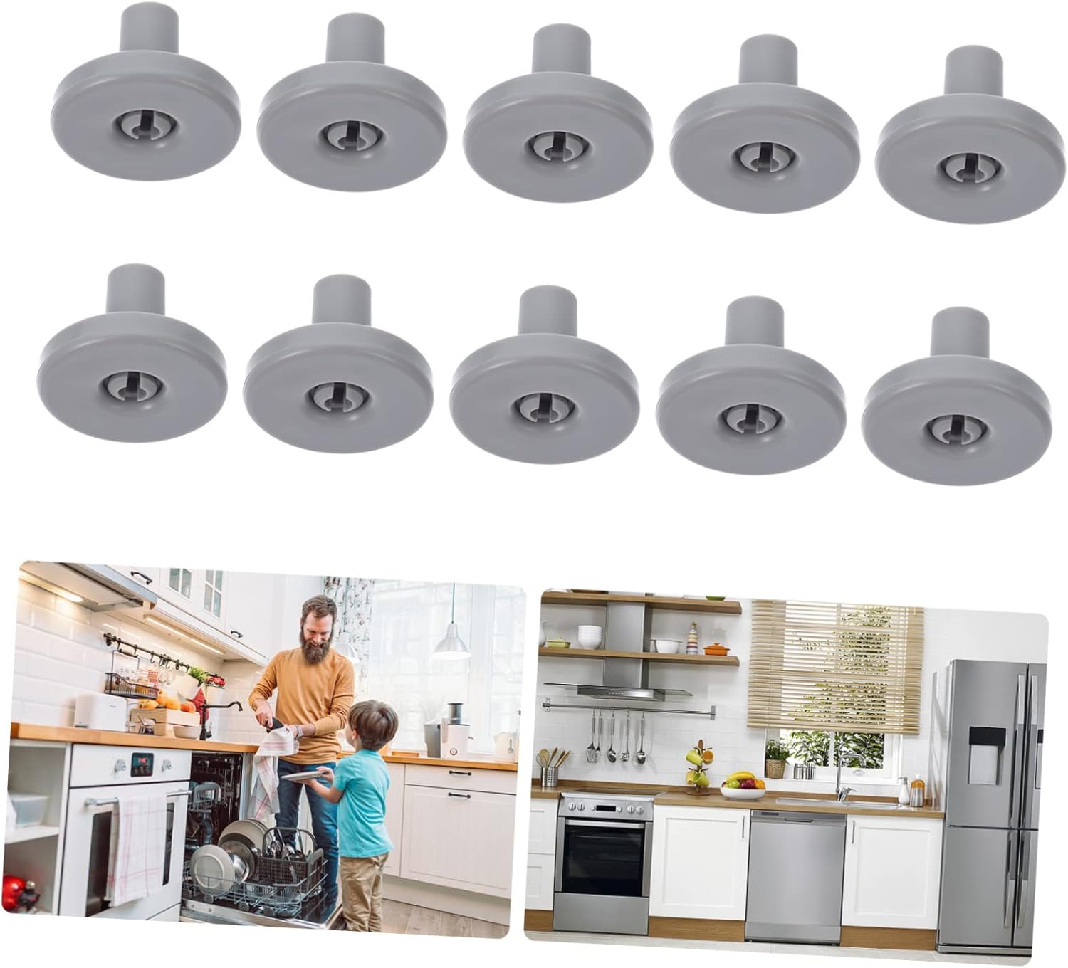 Gatuida 30pcs Profile Dishwasher Wheels Dishwasher Wheel Parts for Repairing Lower Rack