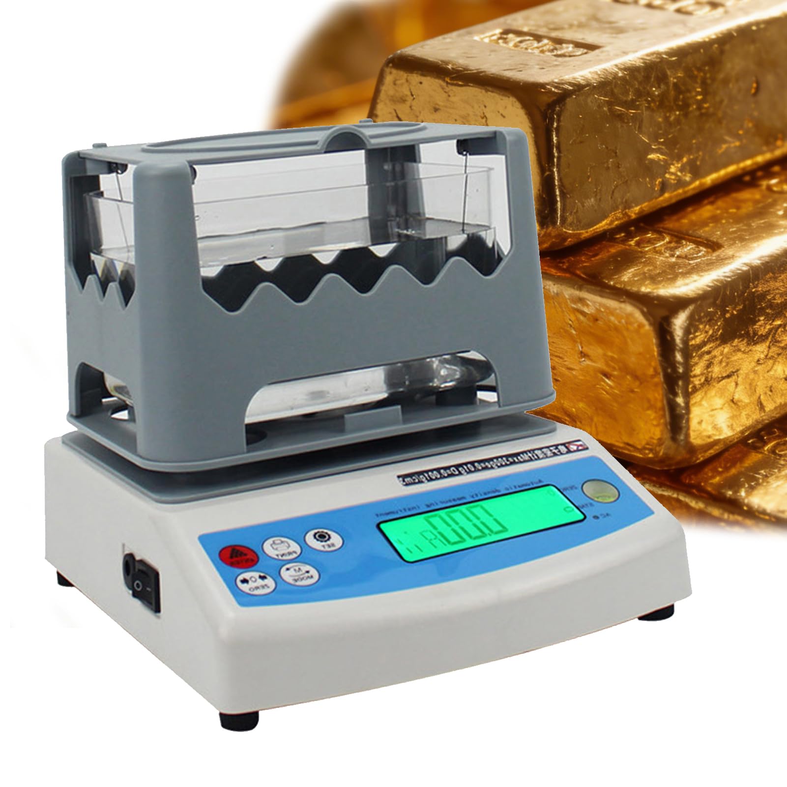 Medidor de densidad sólido de 300 g/600 g, peso máximo 0,001 g/cm³, equipo de medición de densidad de precisión para pruebas de densidad de plástico, caucho, cerámica
