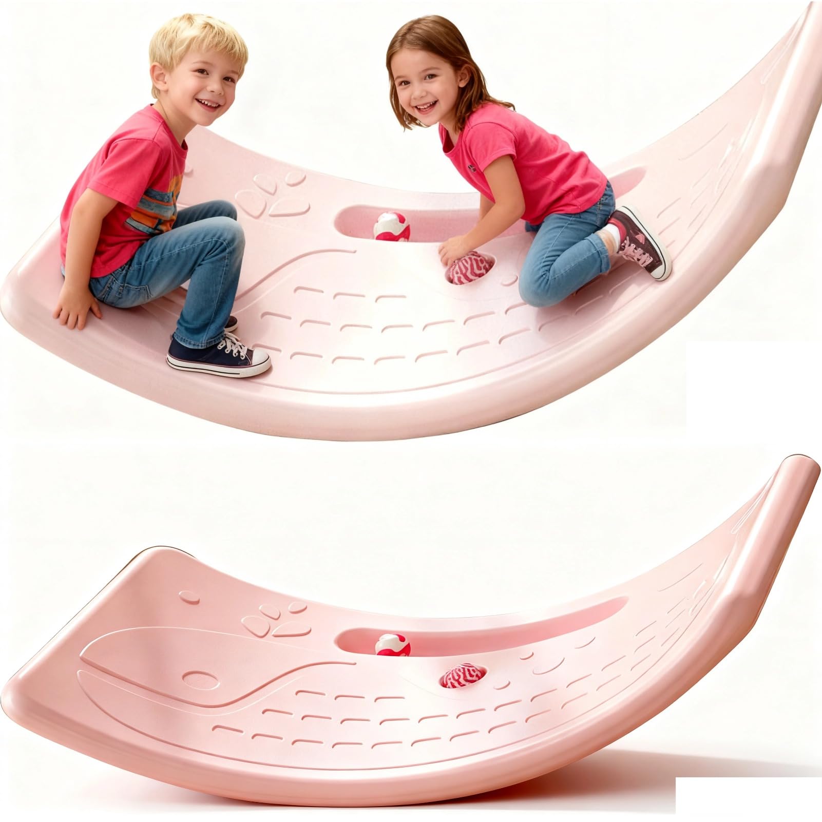 Planche Oscillante, 50 Kg / 110,2 Lb en Bois Wobble équilibre Tableau d'Enfants pour Enfants Banc D’équilibre en Bois Banc ’ pour Tout-petit ’ de Jouet Exercice Anniversaire Intérieur