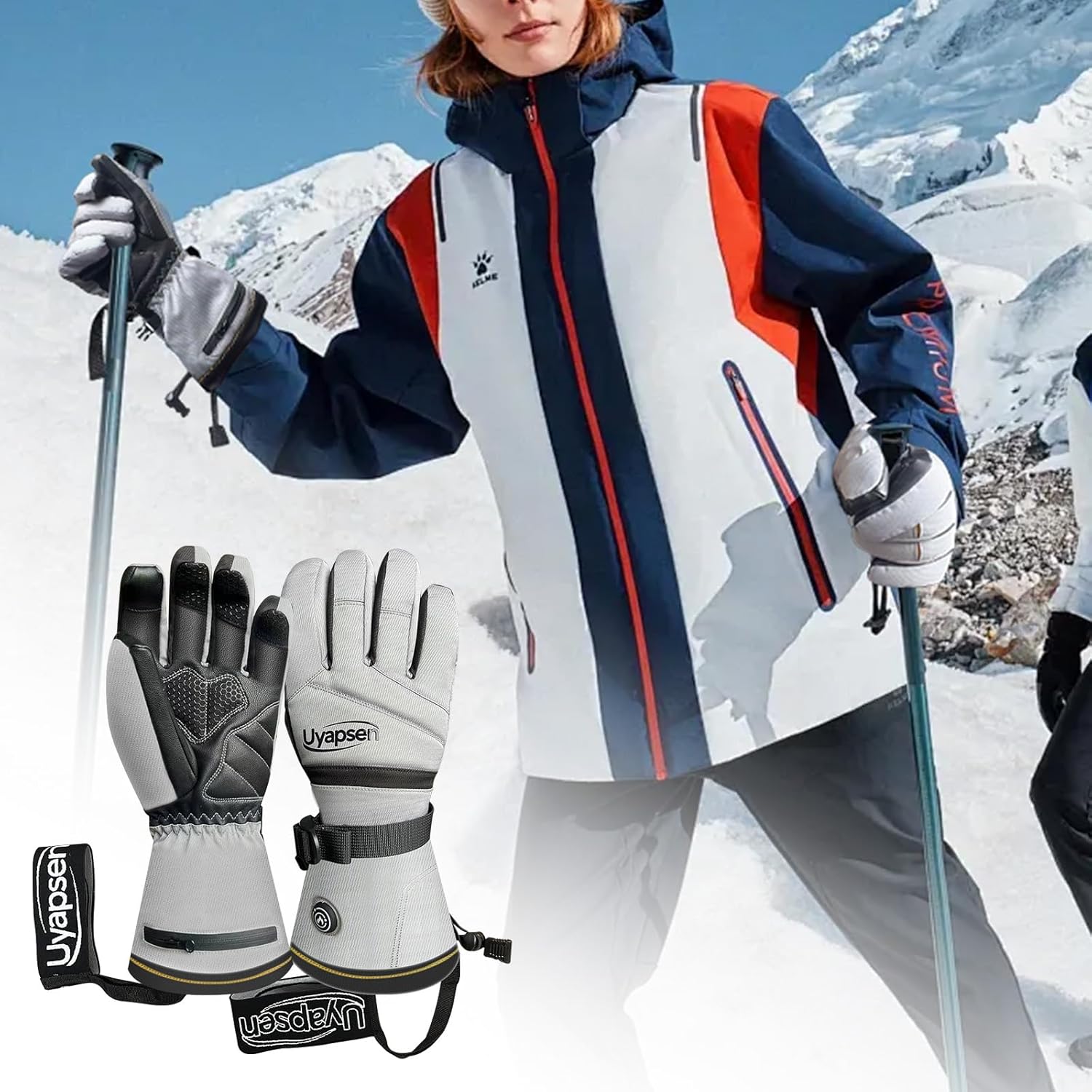 Rechargeable Heated Gloves for Men & Women - 3-Temp Electric Winter Gloves, Waterproof & Touchscreen, 7.5-Hour Heat for Skiing, Motorcycle, Work & Cold Outdoor Activities - Image 8