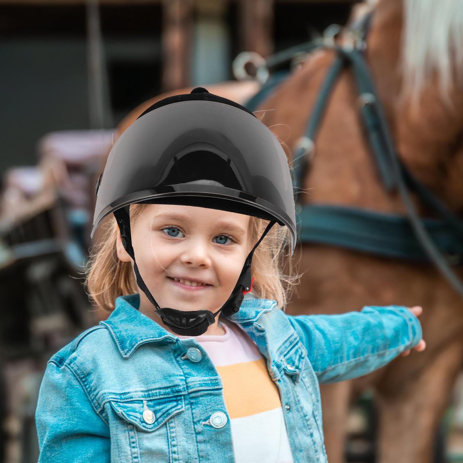 Gatuida Casco da equitazione per bambini - Casco da equitazione per bambini, protezione di sicurezza per e ciclismo