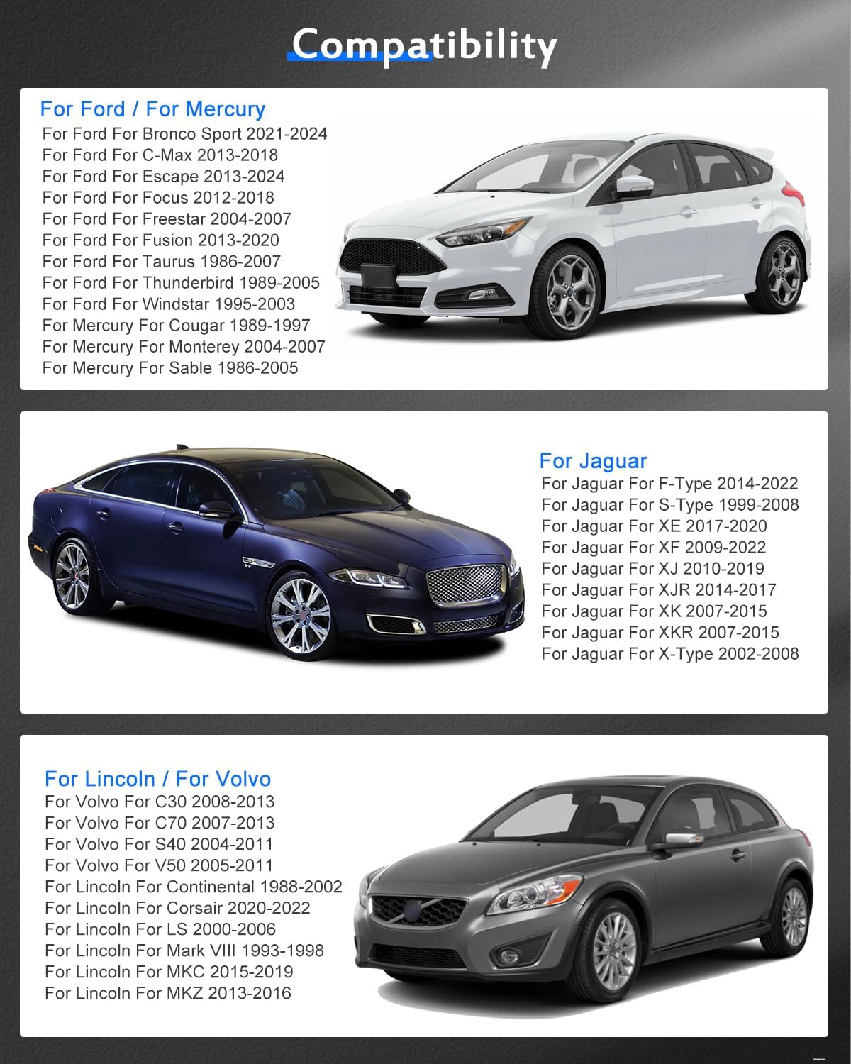 ECCPP 5x108 to 5x108 hubcentric Wheel Spacers 15mm 5 Lug Fit for Ford Bronco Sport 2021-2024| for Ford Escape 2013-2024| for Ford Focus 2012-2018-4PCS