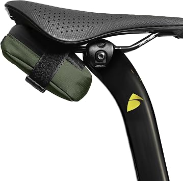ALMSTHRE Compact Bike Saddle Bag Hunter Green | 0.3L Bike Seat Bag 3" x 4.25" x 1.25" | Water-Resistant Ripstop, Waterproof Zipper, Internal Pocket | Durable Under Seat Storage