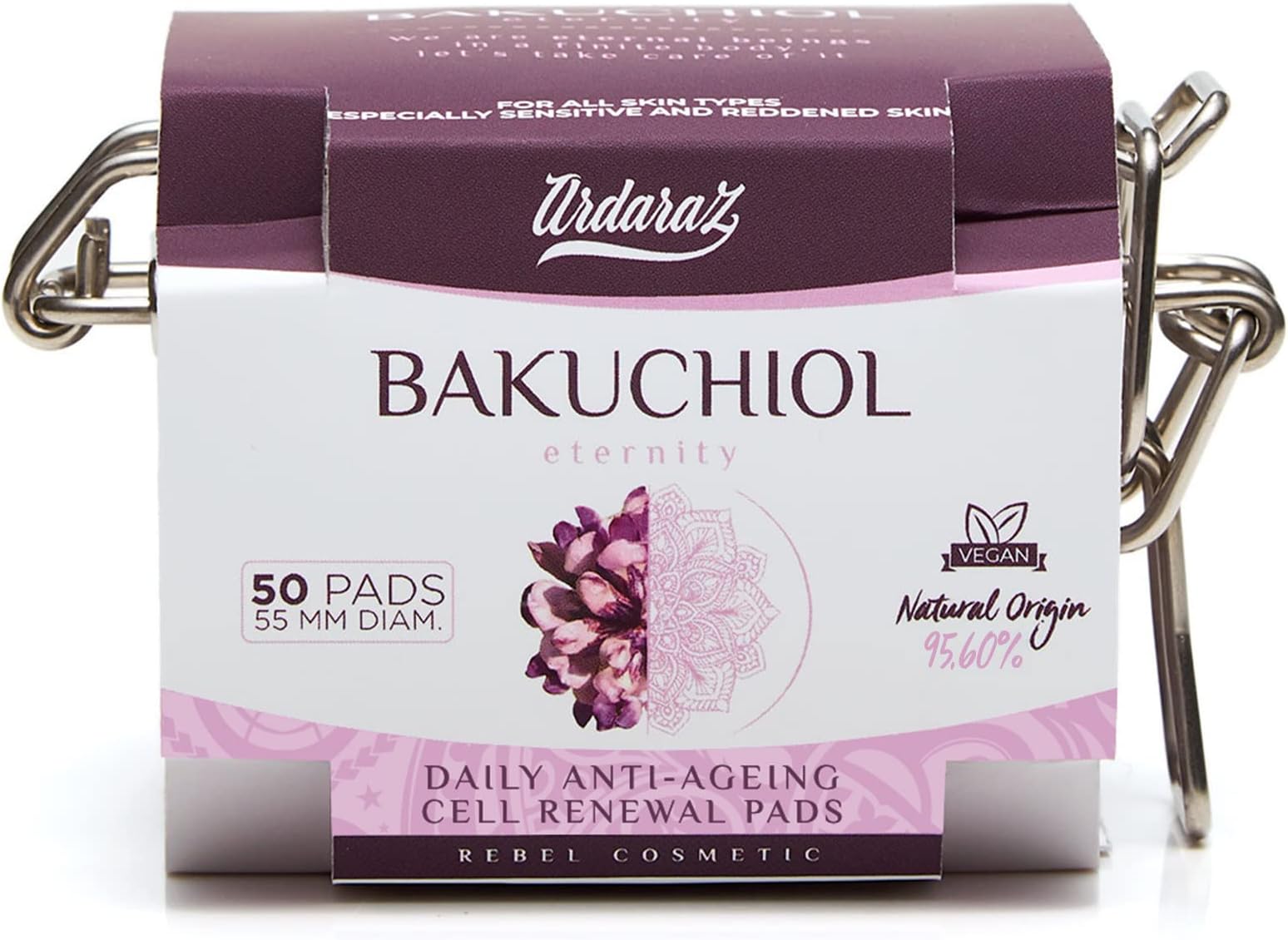Ardaraz Cell Renewal Cotton Pads with Salicylic Acid and Bakuchiol. Pre Saturated Face Peel Pads. Wrinkle filler effect. Soft exfoliating pads for daily use. 50 units