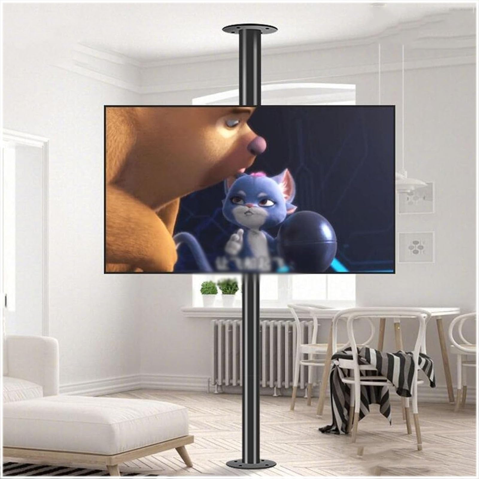THEGA Soporte para TV con Rotación De Movimiento Completo, Marco Giratorio De 360 ​​Grados para TV, para Planos De 32 A 75 Pulgadas(2000-2950mm)