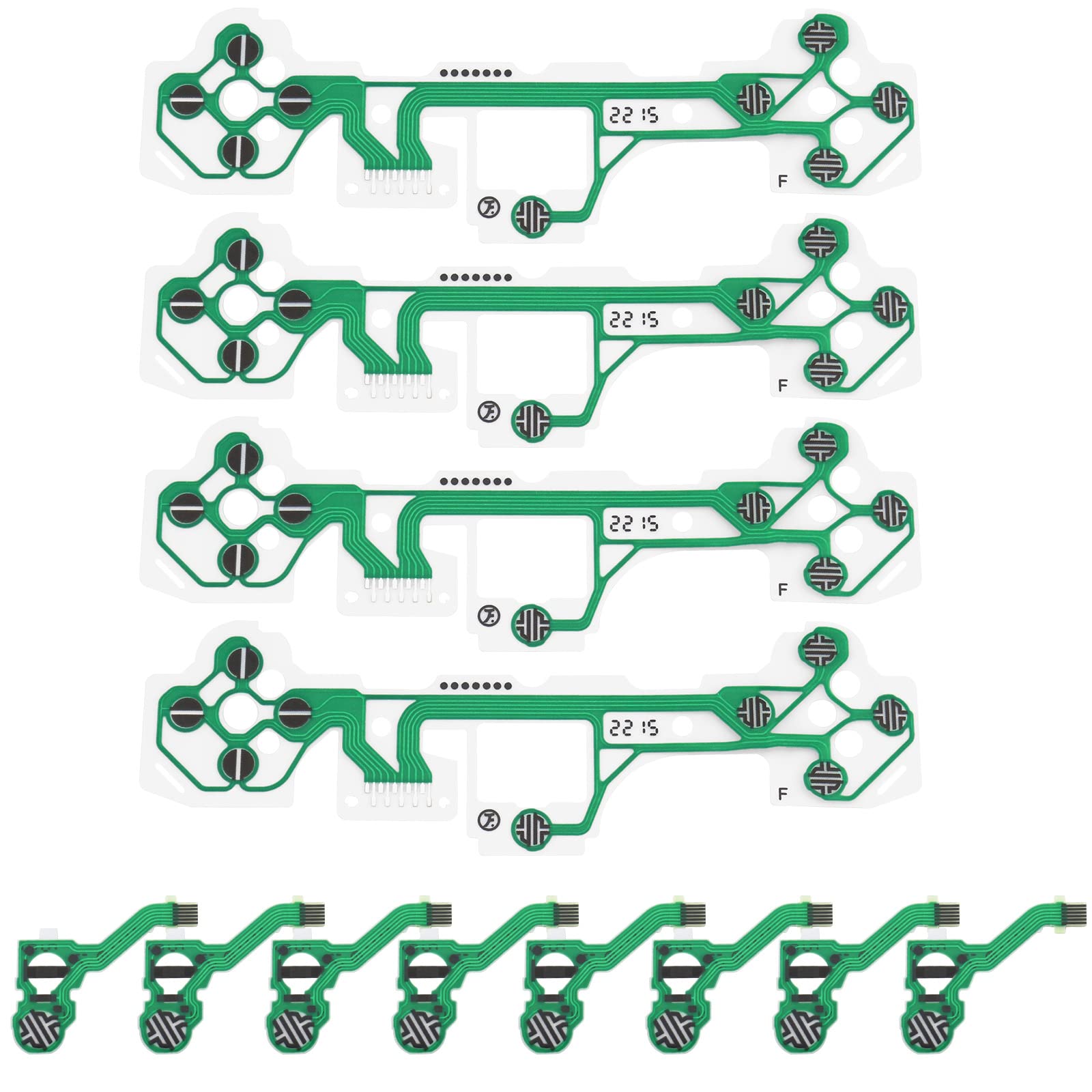 SG Store 4 Piezas Reemplazo de Membrana de Película Conductora V2 Compatible con PS5 FPC Cable de Cinta Flexible Accesorios Electrónicos Color Verde