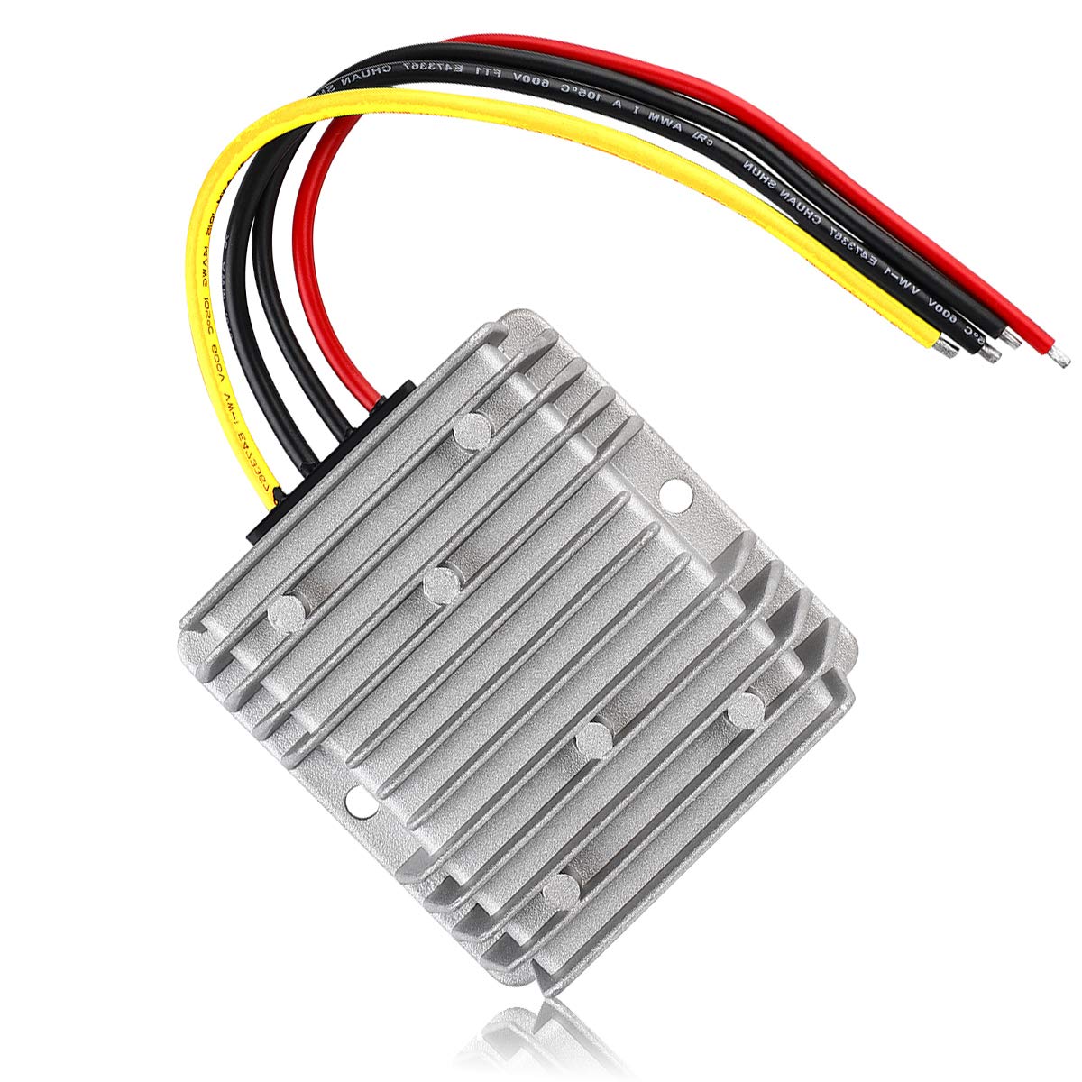 BZONE Voltage Reducer Converter DC 48V Step Down to DC 12V 10A 120W Golf Cart Voltage Regulator Waterproof Power Adapter