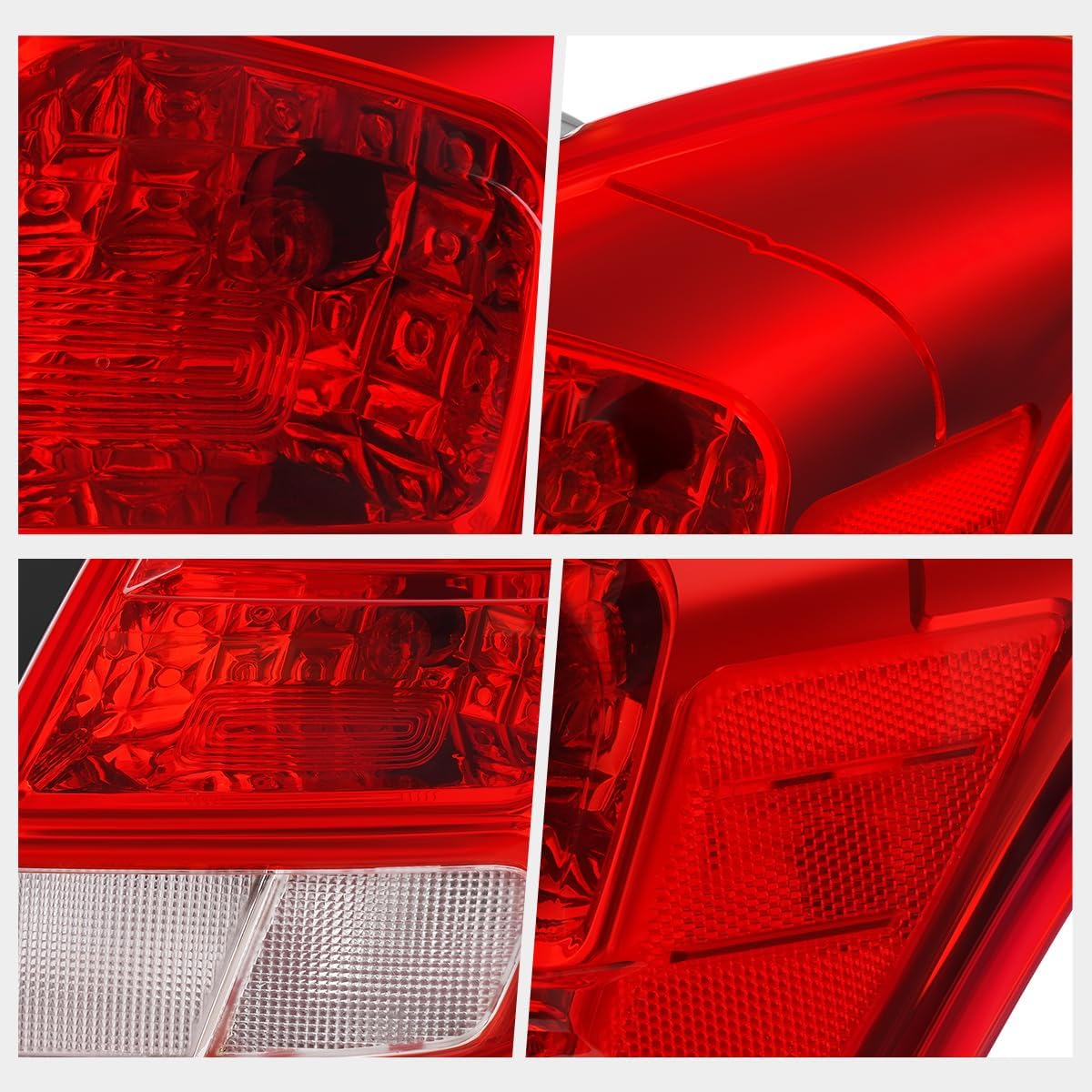 PM PERFORMOTOR [Right/Passenger Side] Tail Light Rear Brake Lamps Assembly Compatible with 13-20 Chevy Trax,Chrome Housing Red Lens