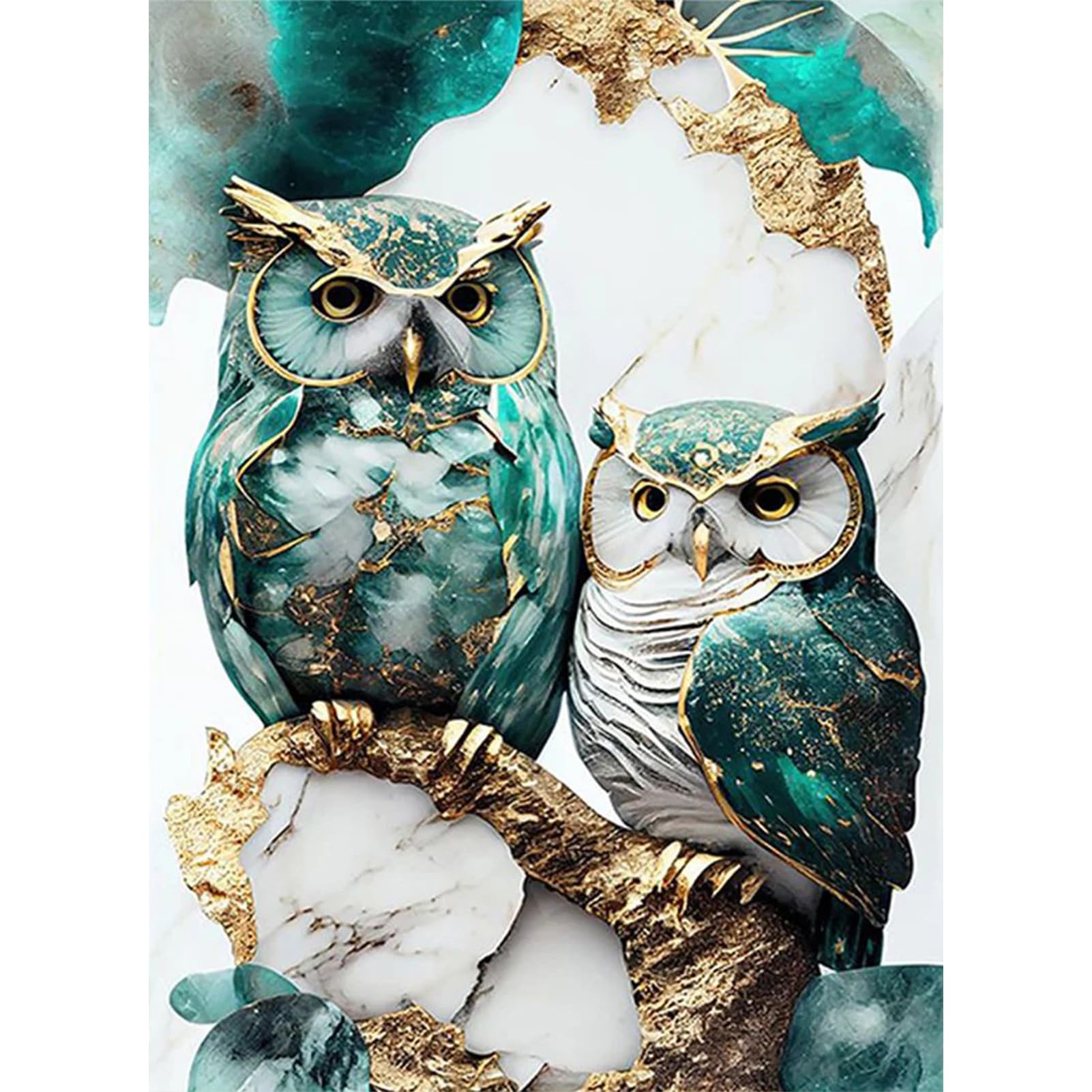 Jatok Red Diamond Art Kits Adults, Owl Diamond Painting Kits For Adults Beginners, Diy Full Drill Gem Art Kits Crafts Relax Home Wall Decor Gifts, 12X16in/30X40cm