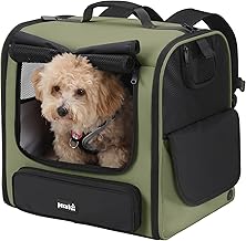 Pecute Cat Carry Backpack, Pet Carrying Bag, Dog and Cat Backpack, Large Space, Breathable, Lightweight, Foldable, Prevents Escaping, Easy to Carry, For Cats, Small Dogs, Rabbits, Small Animals,