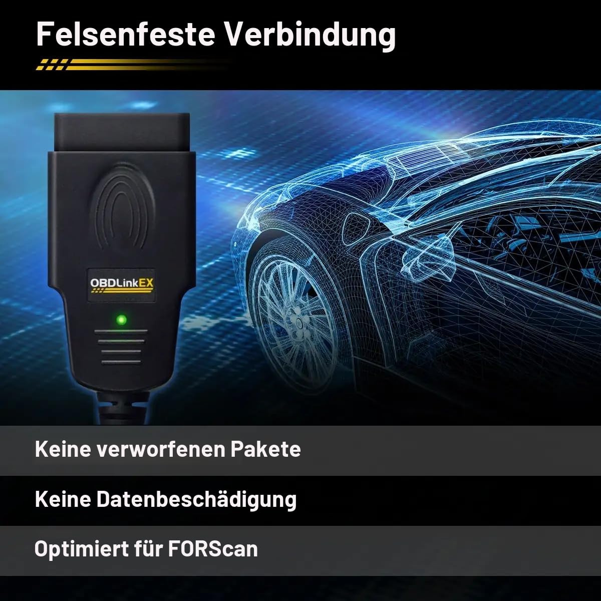 OBDLink ScanTool EX USB – Professionelles Auto-Diagnosegerät für mehrere Marken, batteriebetrieben – kompatibel mit OBD2/RenoLink/ForScan/MultiECUScan, Windows 10