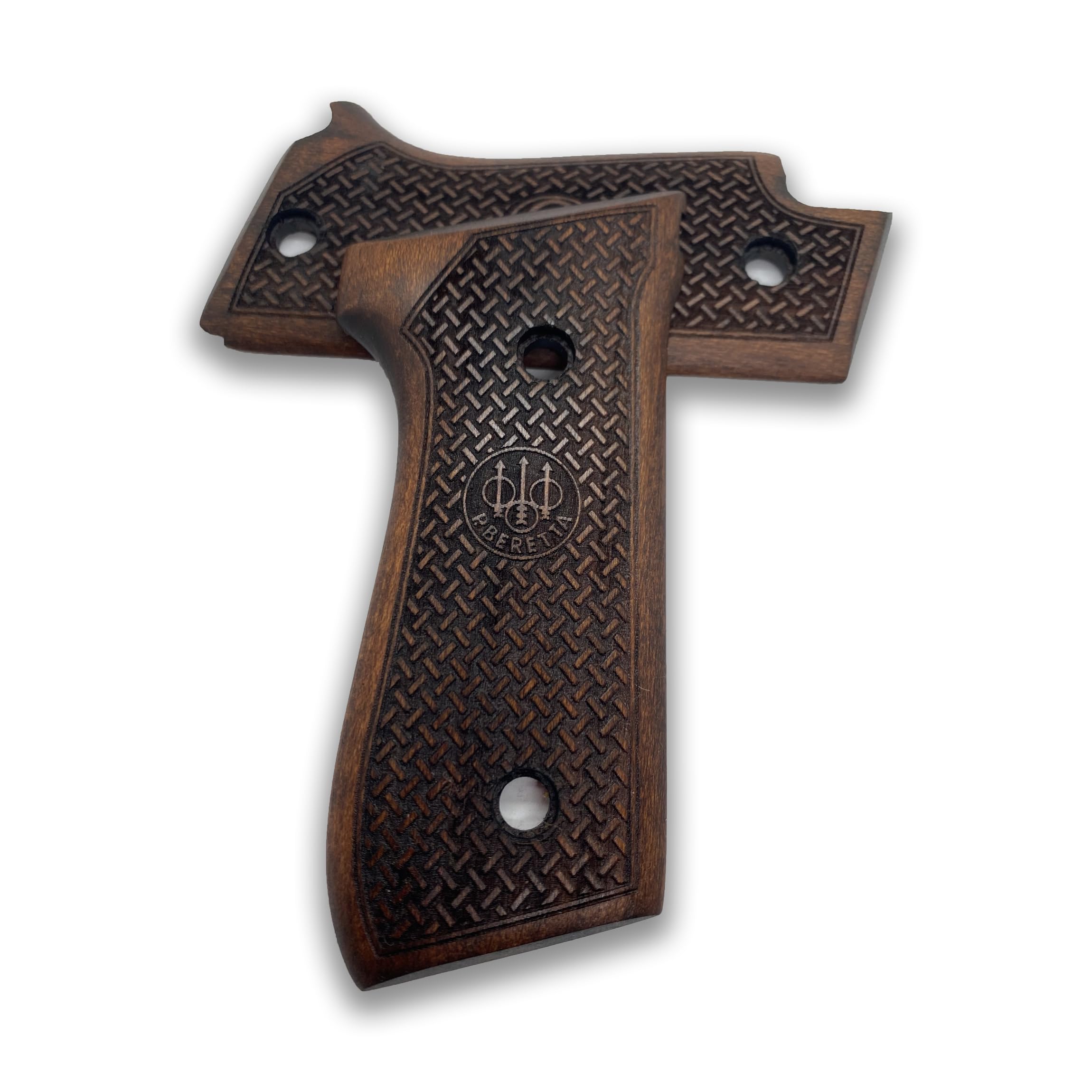 Impugnatura Pistola Beretta 92-F In Legno Noce - Design Artigianale Con Taglio Laser - Foto 14