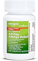 Vista 6 de Yaxa Basic Care - Pastillas All Day Allergy de 10 mg de diclorhidrato de cetirizina, antihistamínico, 300 comprimidos