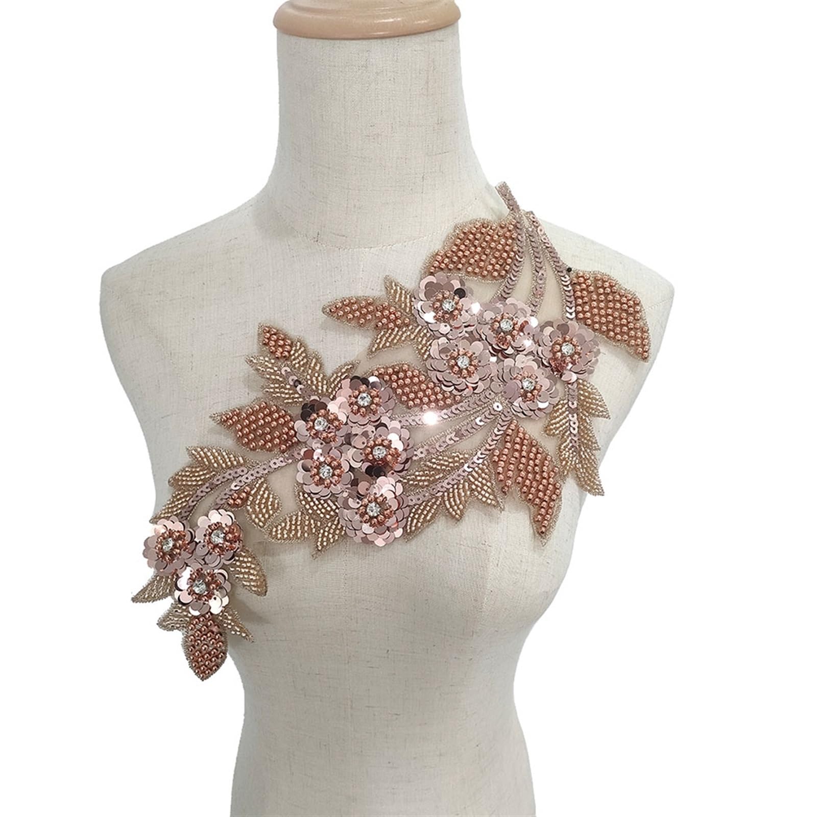Amazon.com: Generic 1PC Rose Gold Sequin Embroidered Lace Bead Patch DIY  Sewing Cloth Applique Collar Patches Dress Accessories (Color : 01 Gold),  ERHQOOAUA-01GOLD : Arts, Crafts & Sewing