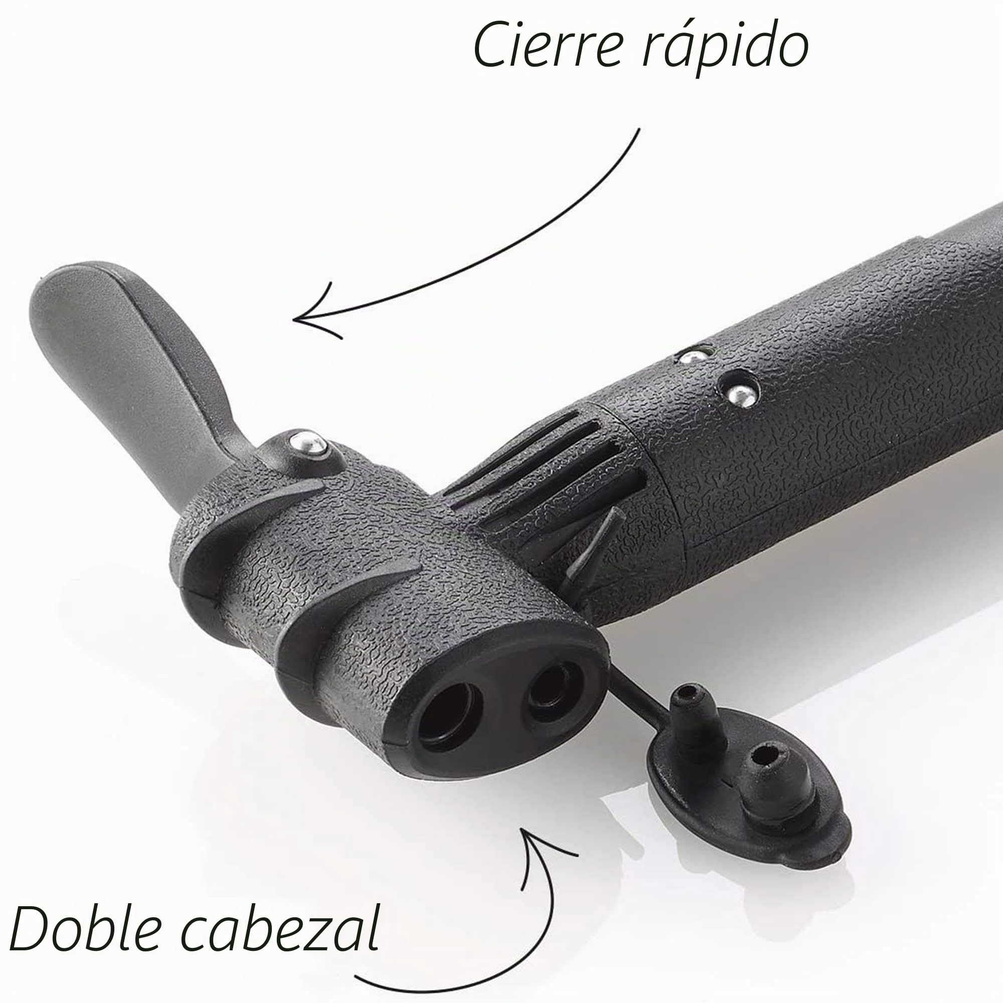 Fischer Bomba Marco Fijación Cabeza Dual, Negro, 85576
