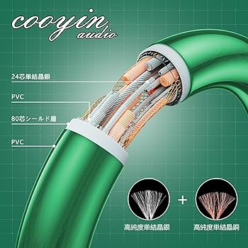 Amazon | cooyin 青蛇 リケーブル 2Pin 0.78mm ケーブル