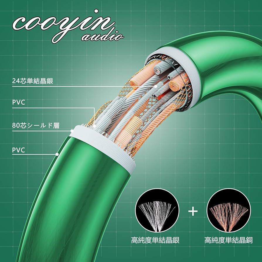 Amazon | cooyin 青蛇 リケーブル MMCX ケーブル イヤホン HIFI