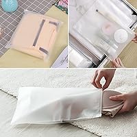 Vista 7 de Bolsas para camisetas, 100 bolsas de embalaje con cremallera esmerilada de 9 x 12 pulgadas para ropa, bolsas resellables de plástico de polietileno