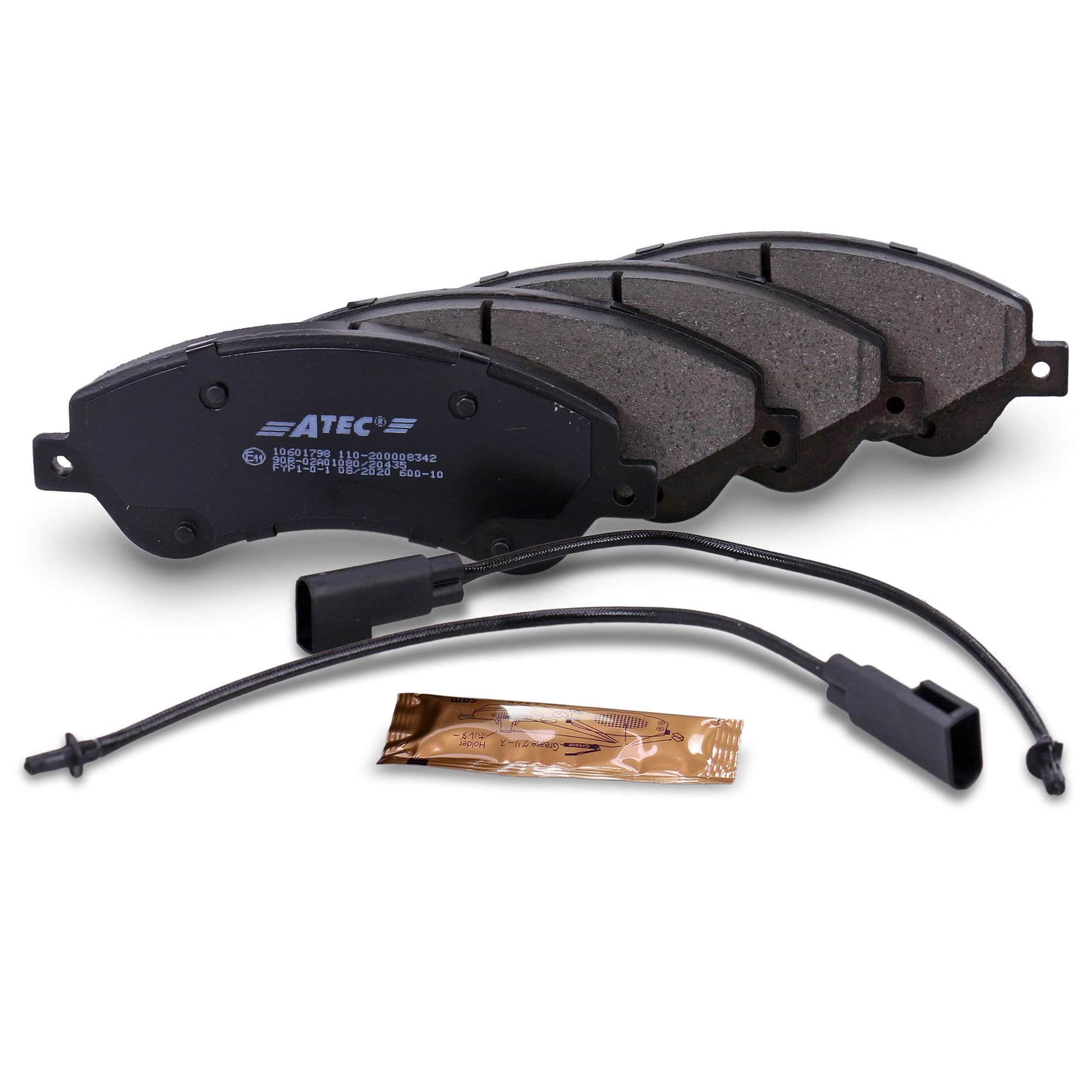 ATEC Germany Set Pastiglie Freno Posteriori Per Ford Transit/Tourneo | 4 Pezzi Con Sensore Usura | Compatibile Con Bosch E Assale Singolo - 4