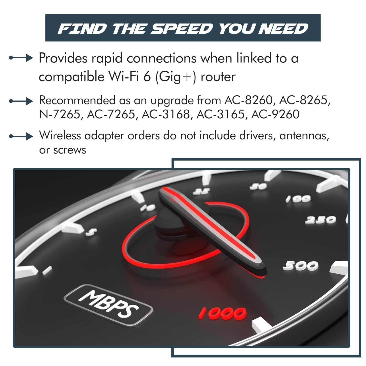 AX200 WiFi 6 Adapter - Blazing Fast Wireless! -6 AX200 WiFi 6 Adapter - Blazing Fast Wireless! -6