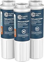 Crystala Filters UKF8001 Compatible with Everydrop Filter 4, EDR4RXD1, Whirlpool Refrigerator Water Filter 4, 4396395, Maytag UKF8001AXX, UKF8001AXX-750, 46-9006, Puriclean II, PH21500, Pack of 3