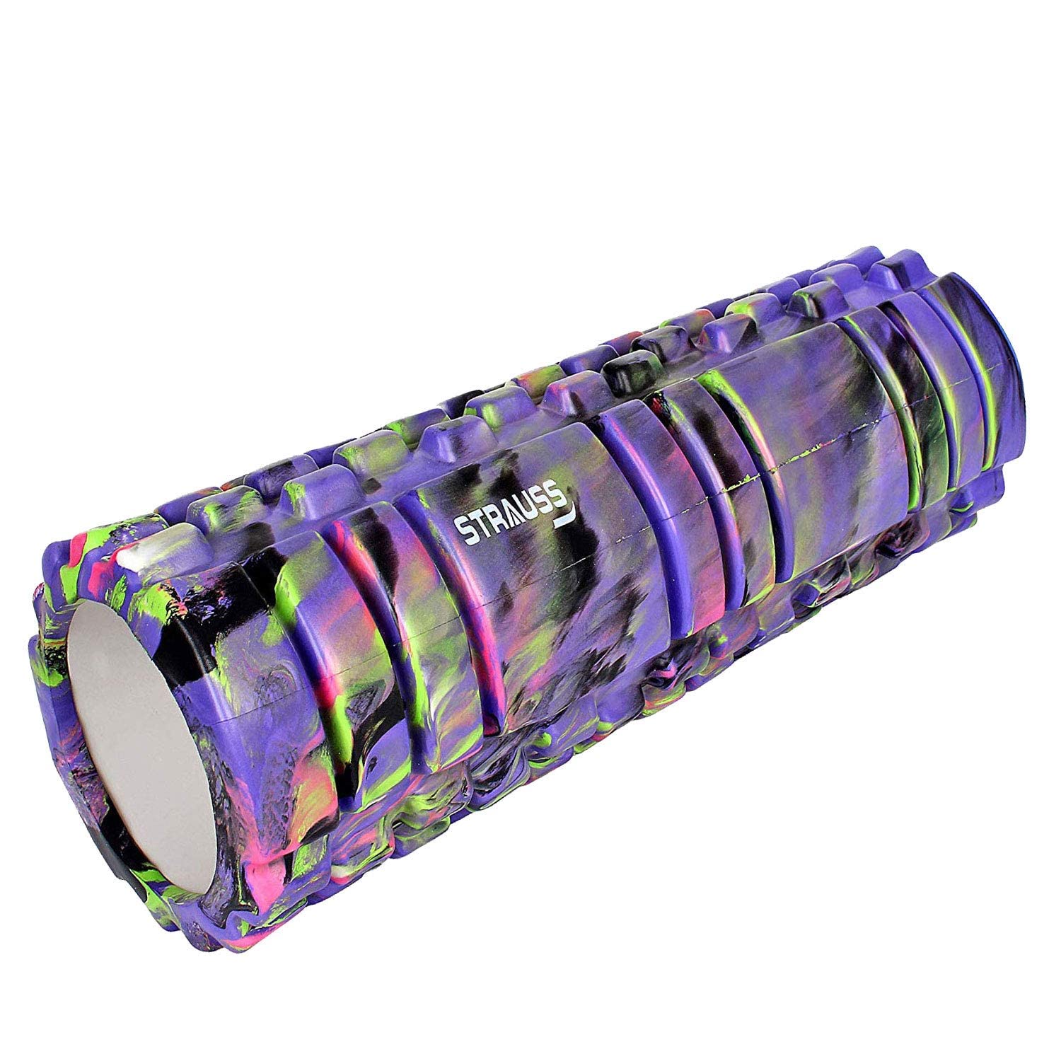 Strauss Deep Tissue Massage Foam Roller|High-Density Muscle Roller for Physical Therapy, Yoga, Pilates|Exercise Equipment for Deep Tissue Massage and Muscle Relief|45cm,(Multicolor Purple) (B09QHPCY9Z) Amazon Price History, Amazon Price Tracker