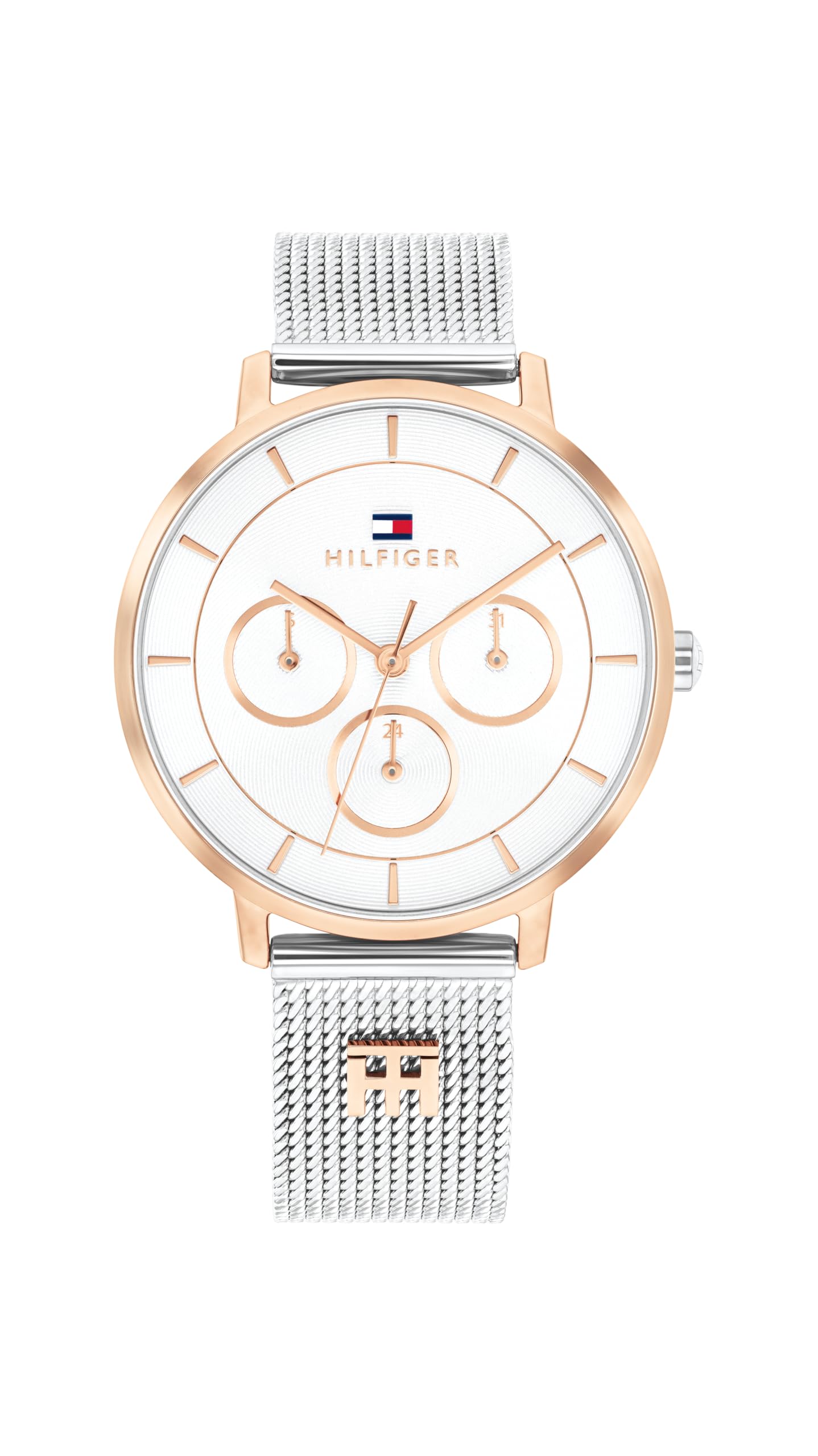 Tommy Hilfiger Analoguhr für Damen mit Roségold-Stahlarmband
