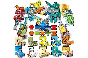 Number Robots Transforming Action Figure Toys