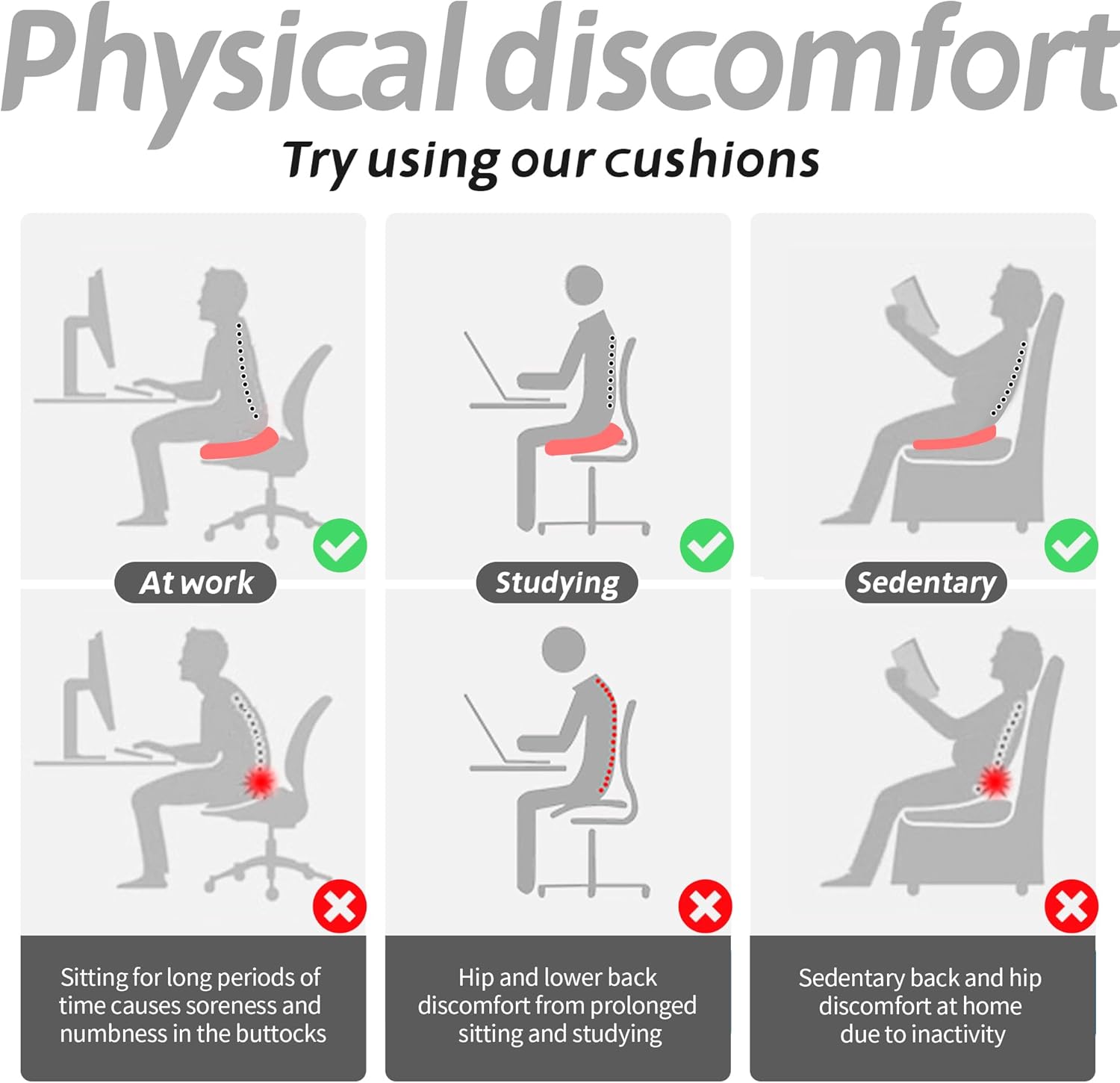 Car Booster Thick Height Adjustable Seat Cushion with Breathable Mesh Cover, Portable Seat Cushion for Driving, Office Chairs Wheelchairs Trucks SUV's and Home Use Pink