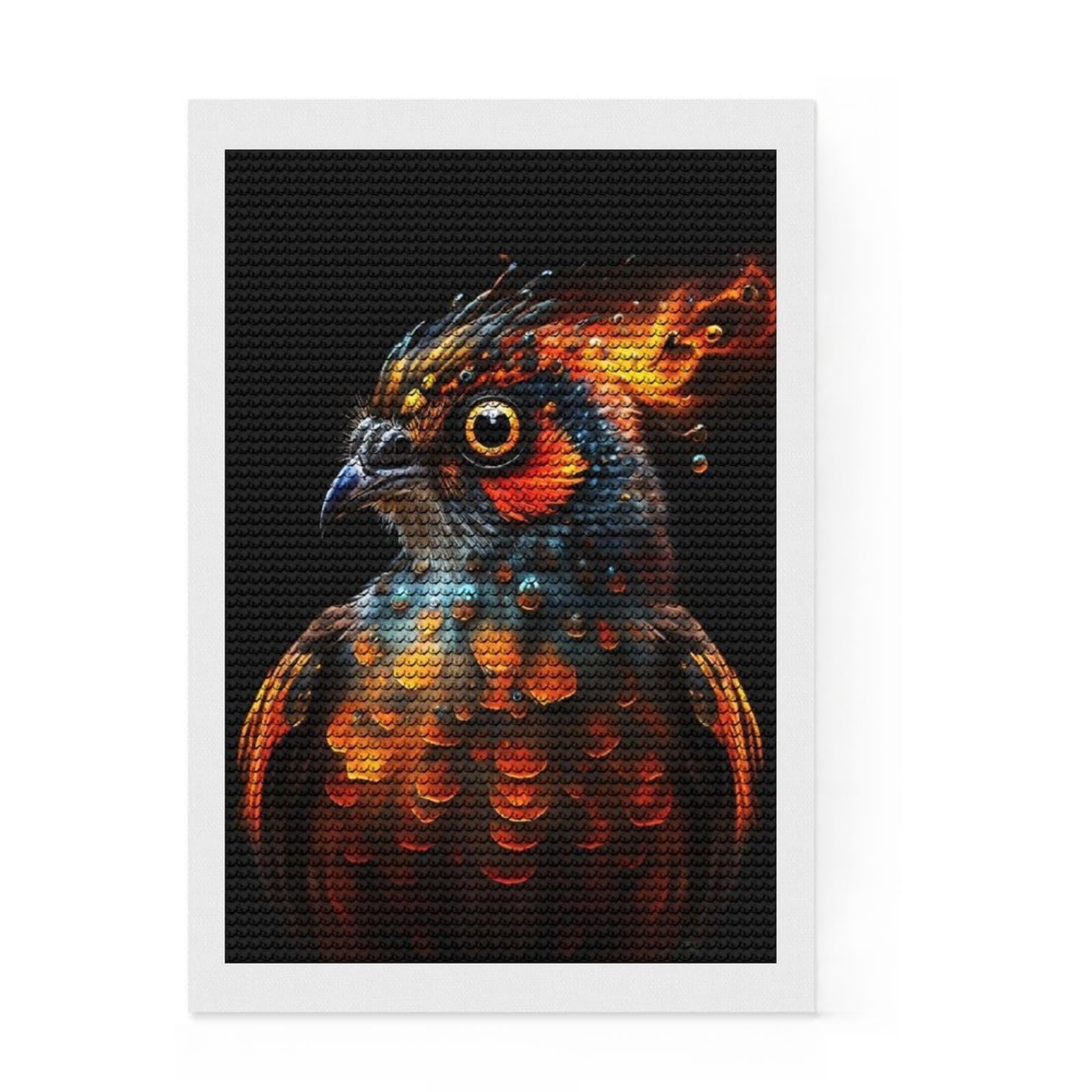 Junmoney Birds Legend Diamond Painting Set 8"x12", Festive Home Decor, with Tool Kit, Gift Idea, Thoughtful Present, Creative Hobby