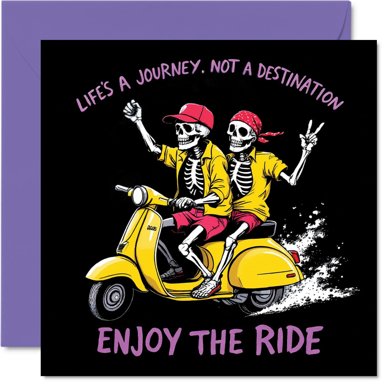 Generic Birthday Card for Men Women - Lifes a Journey Not A Destination - Happy Birthday Card for 0 Grandad Uncle Brother, 145mm Bday Greeting Cards