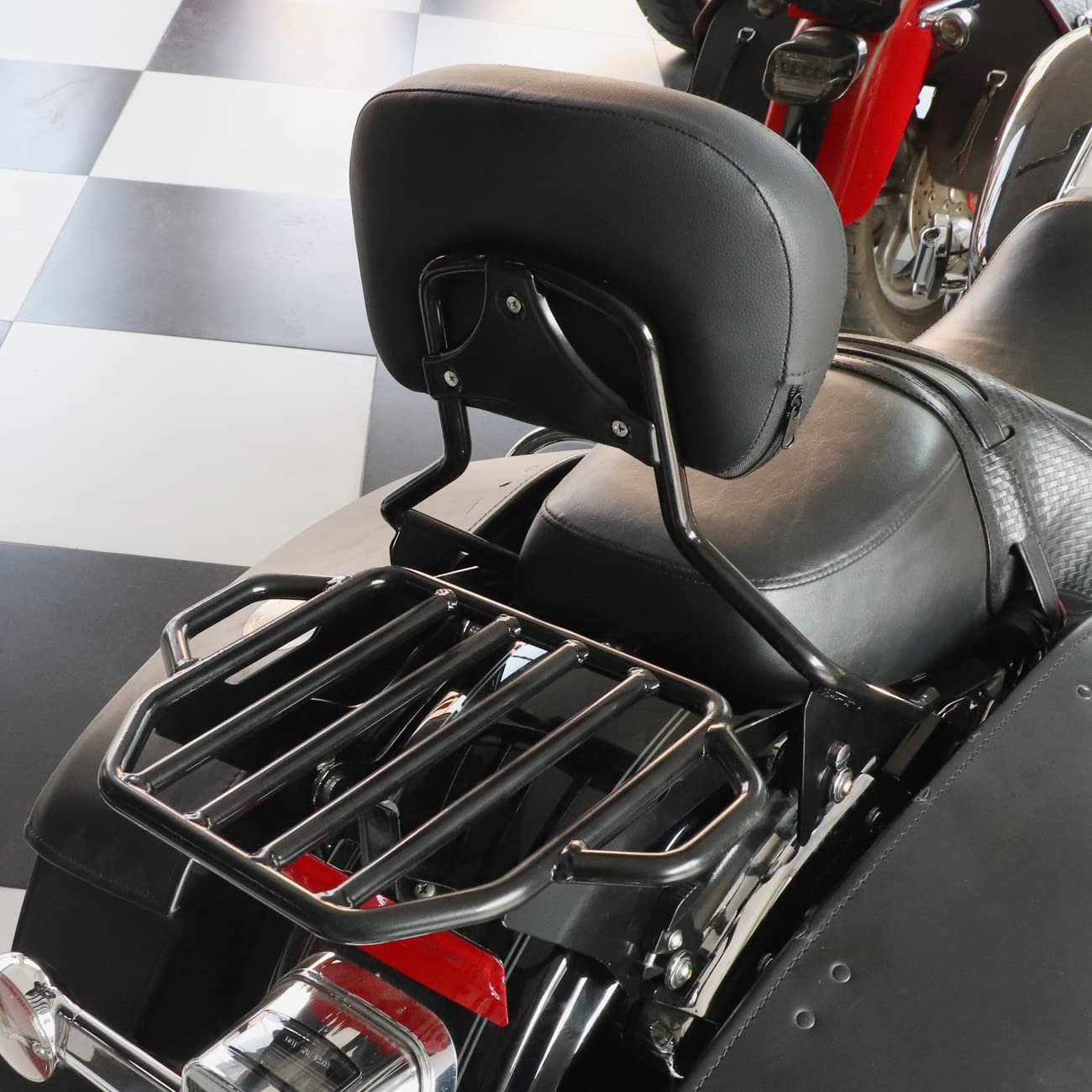 AUFER Upright Passenger Backrest Sissy Bar Luggage Rack Docking - View #5