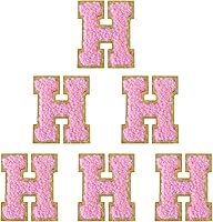 Vista 166 de 6 piezas de parches de letras de chenilla autoadhesivas, parches de letras preppy de 2 pulgadas para bolsos, ropa y sombreros, grandes pegatinas