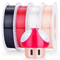 Vista 27 de AMOLEN - Paquete de 4 carretes de filamento de ácido poliláctico de seda para impresora 3D, brillante, bicolor, 1/16 de pulg./1.75 mm, azul Verde