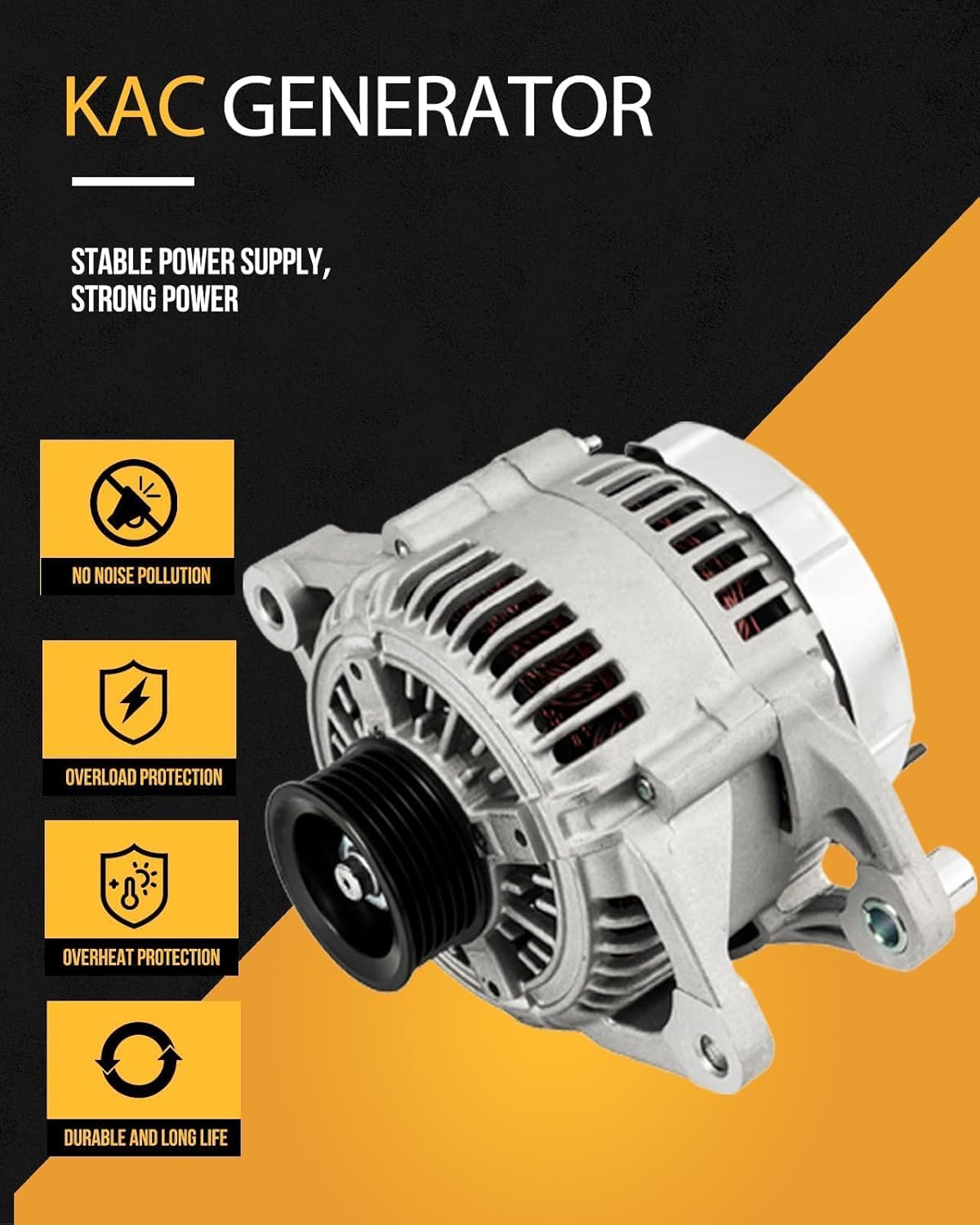 KAC Alternator Fit for 2010-2012 Outback 2.5L; Legacy 2.5L High Output Alternator Replace# 11409N