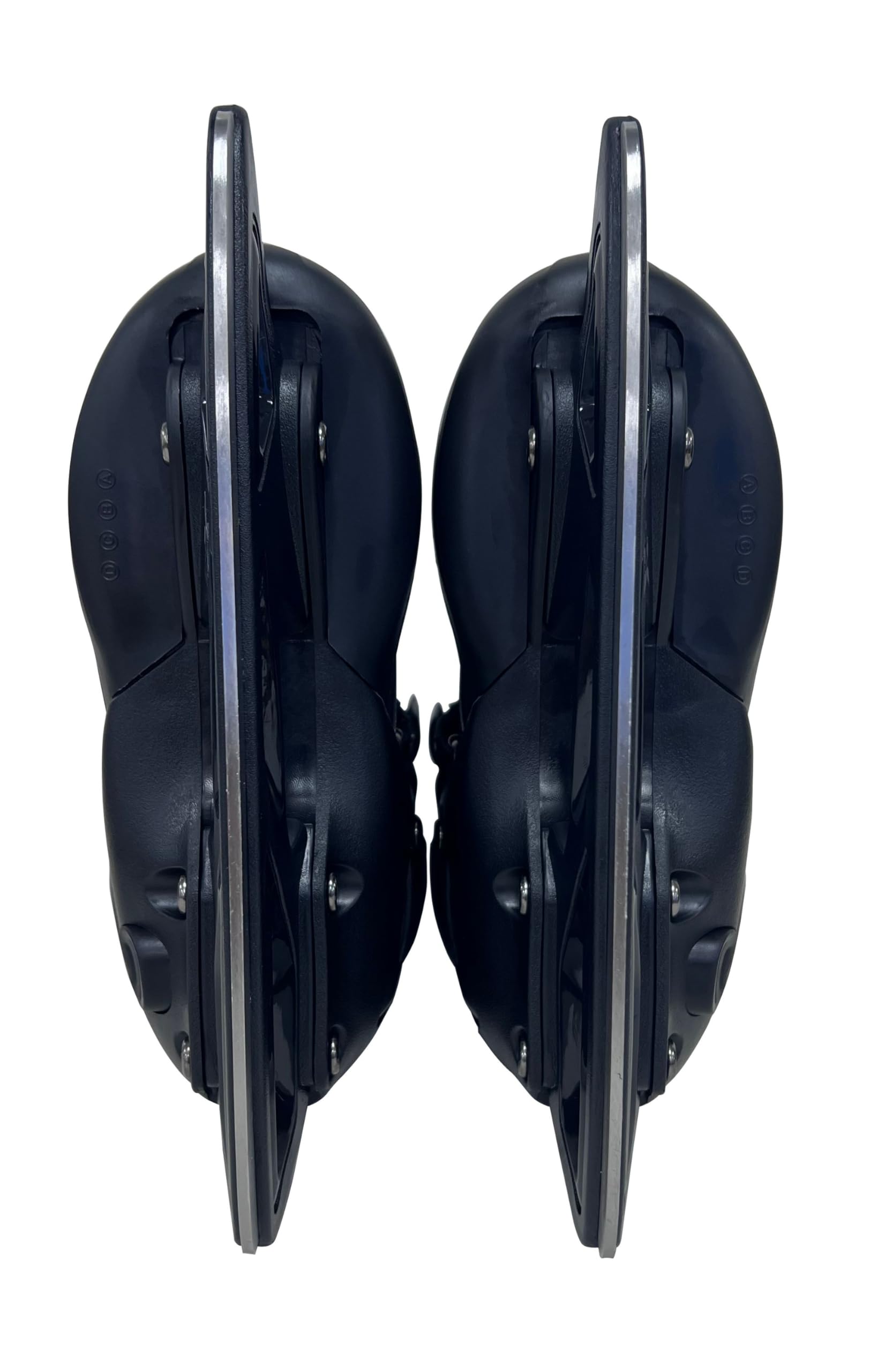 Cox Swain verstellbare Schlittschuhe Black Ice, Eislaufschuhe für Kinder, Jugendliche und Erwachsene bis 100KG, vorgeschliffene Edelstahlkufe, Softboot, Black Gr. S (33-36)